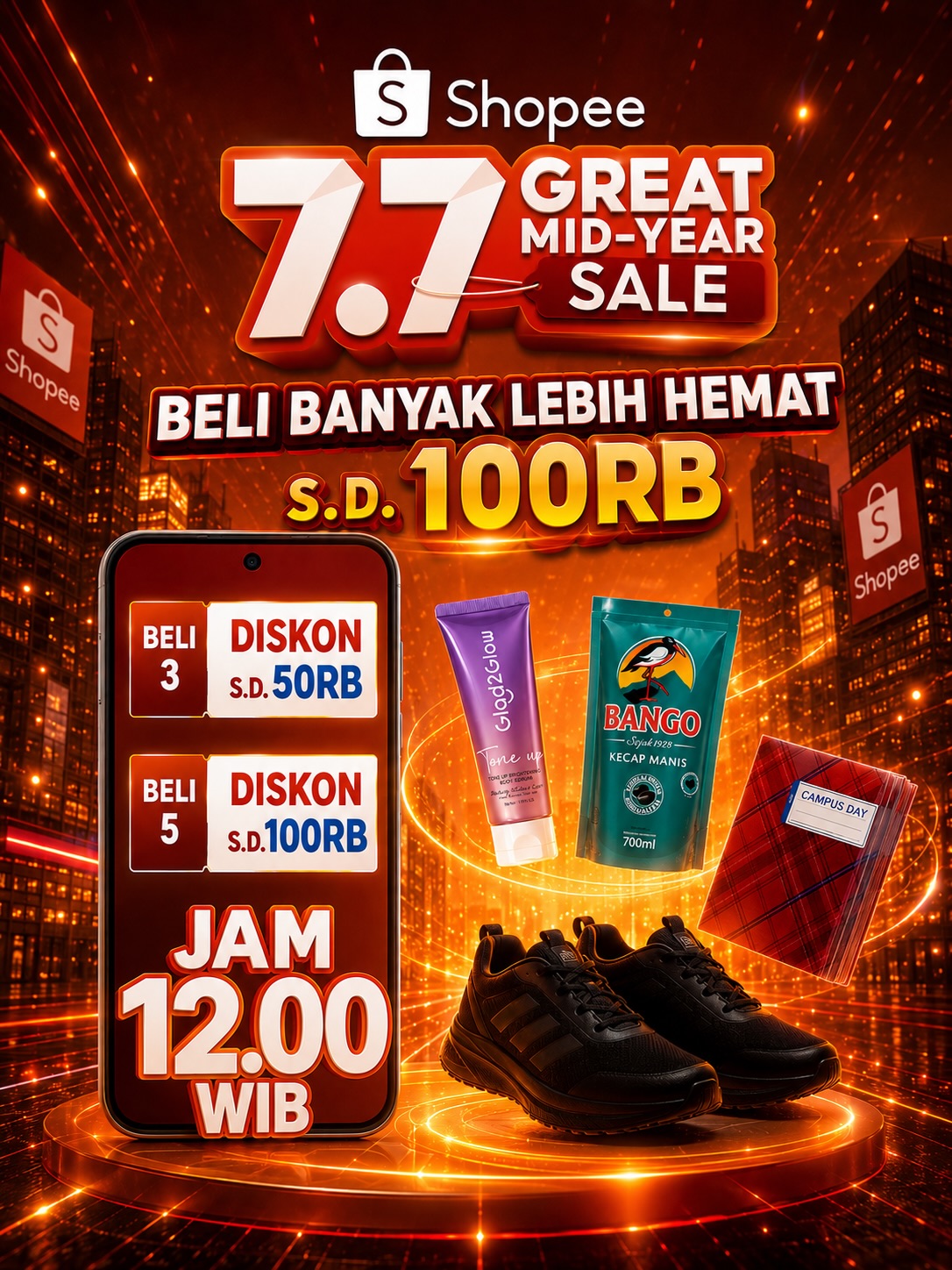 Beli 3 Diskon s.d. 50RB, Beli 5 Diskon s.d. 100RB - Image 1