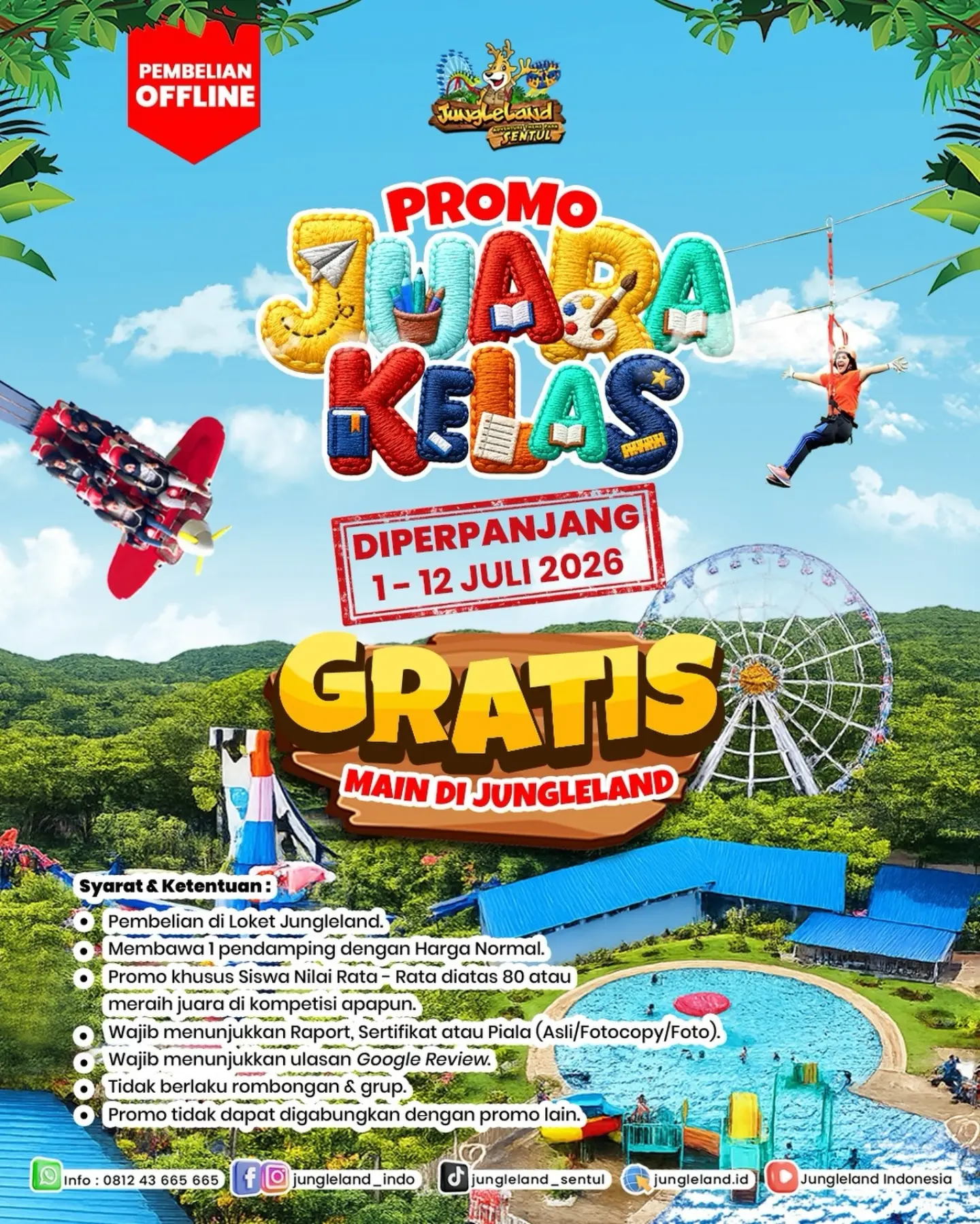 Gratis Main di JungleLand untuk Siswa Berprestasi - Image 1