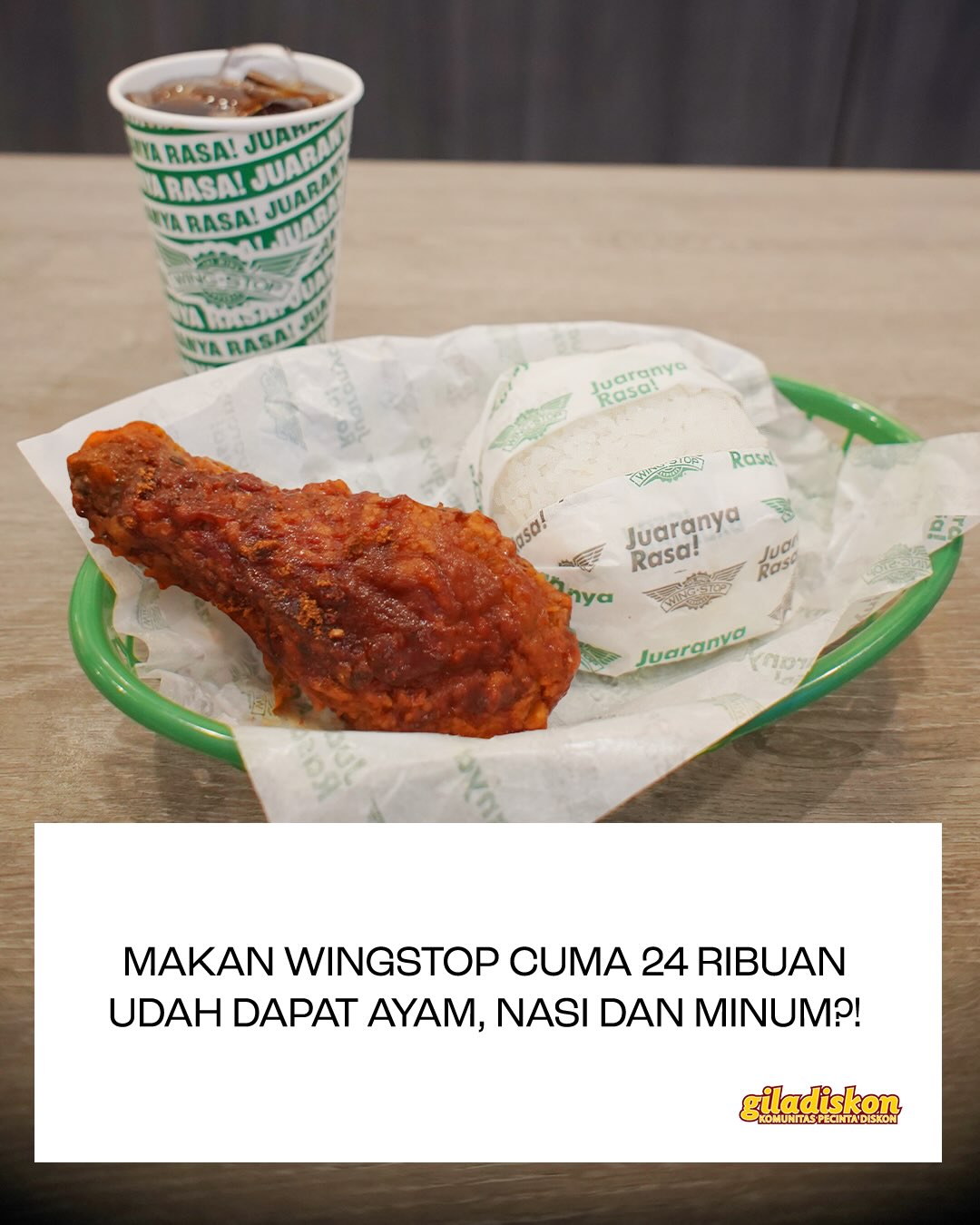Wingstop Paket Rp24.545 + Free Refill - Image 1