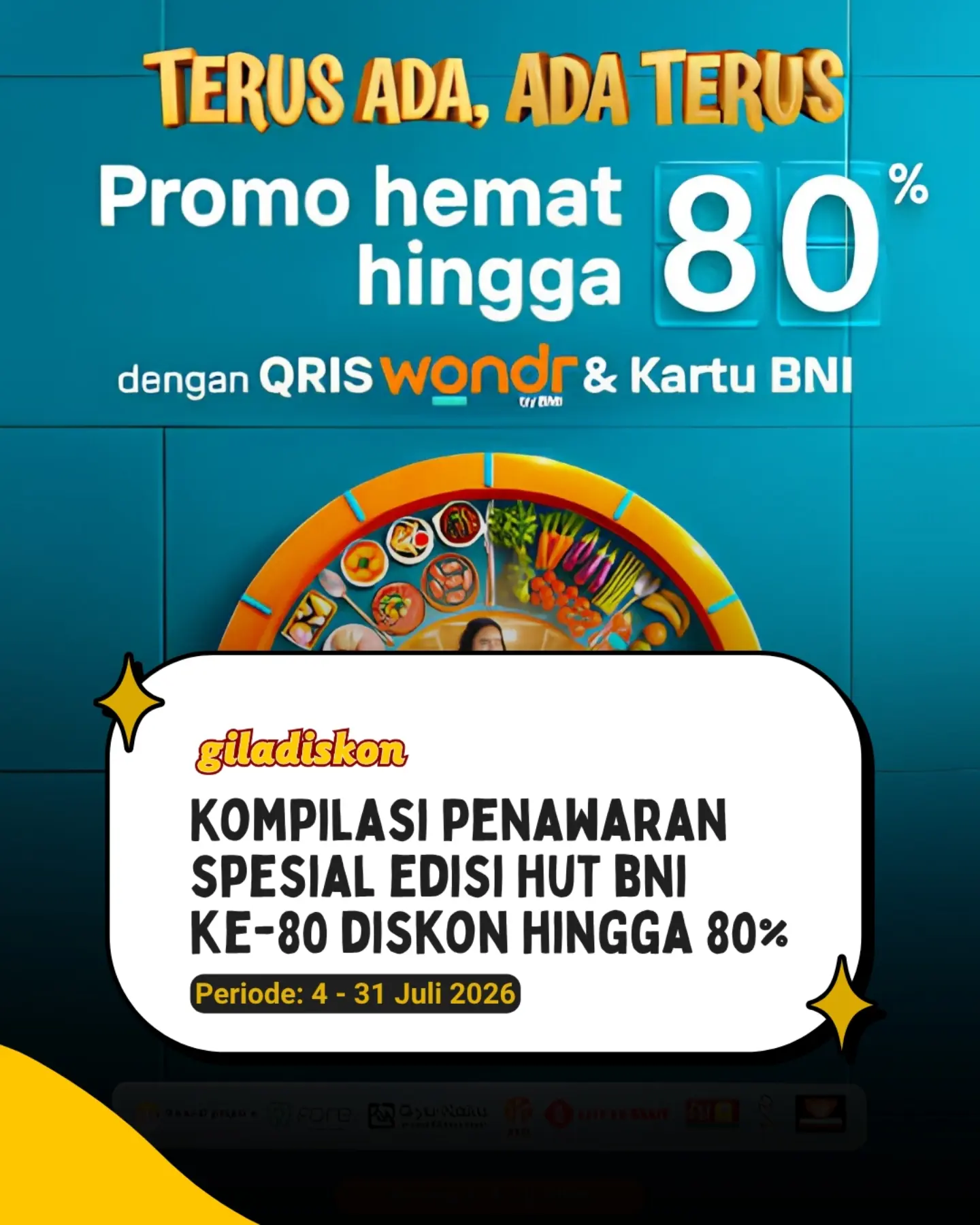 Promo Spesial HUT ke-80 BNI - Banyak Diskon! - Image 1