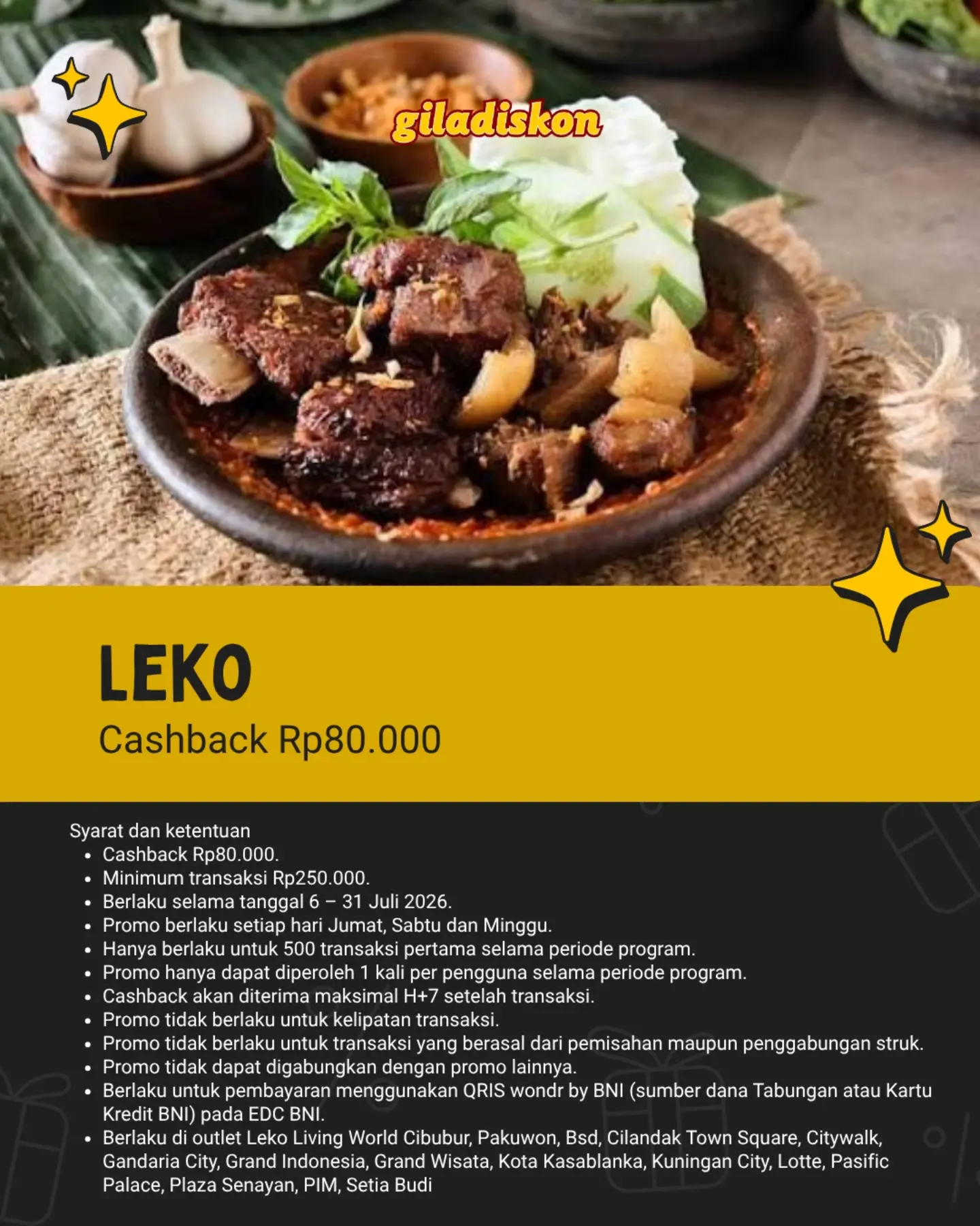 Promo Spesial HUT ke-80 BNI - Banyak Diskon! - Image 9