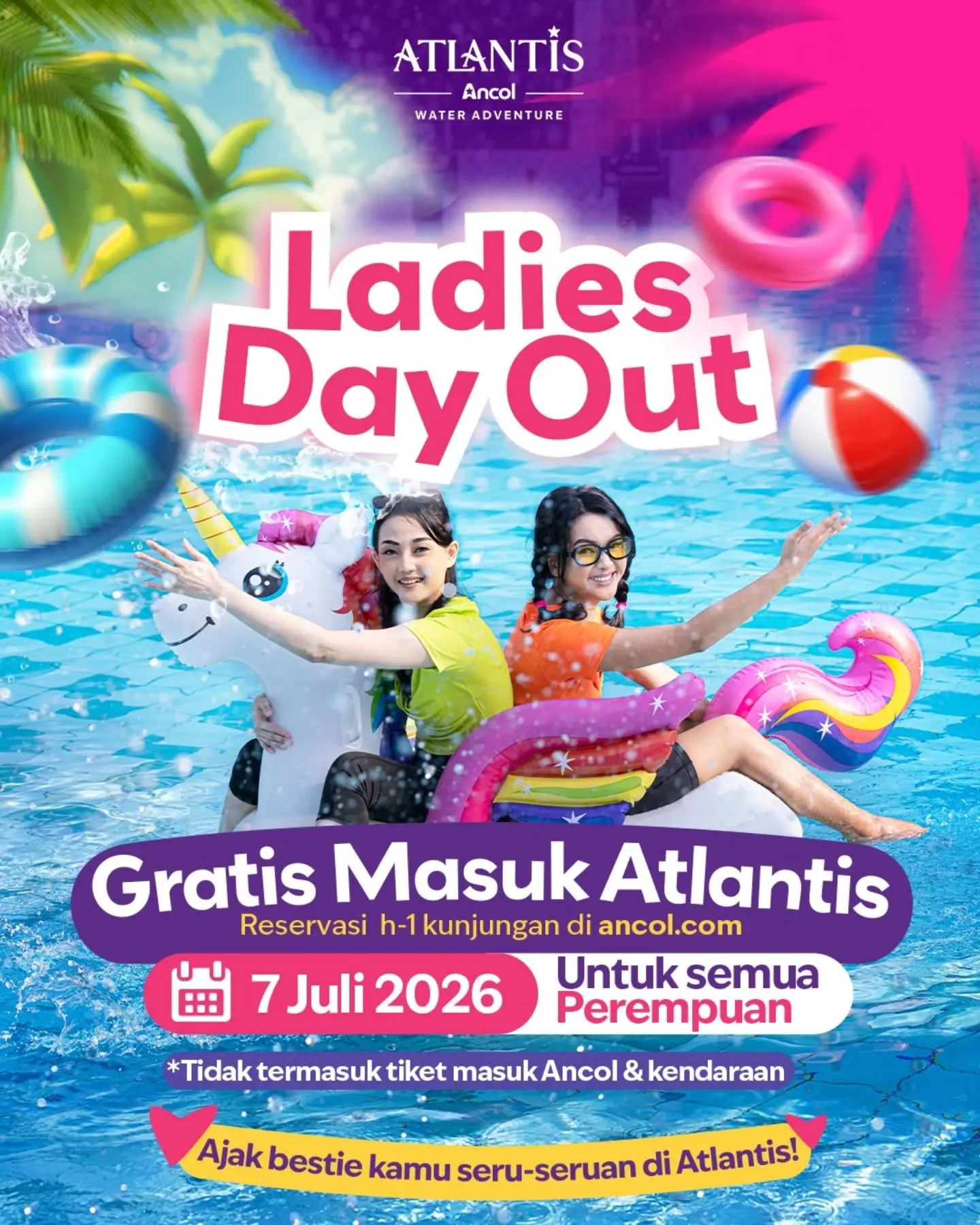 Gratis Berenang untuk Perempuan di Atlantis Ancol 7 Juli - Image 1