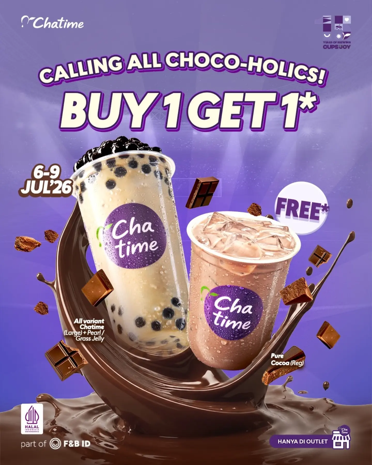 Beli 1 Chatime Large + Topping, Gratis Pure Cocoa - Image 2