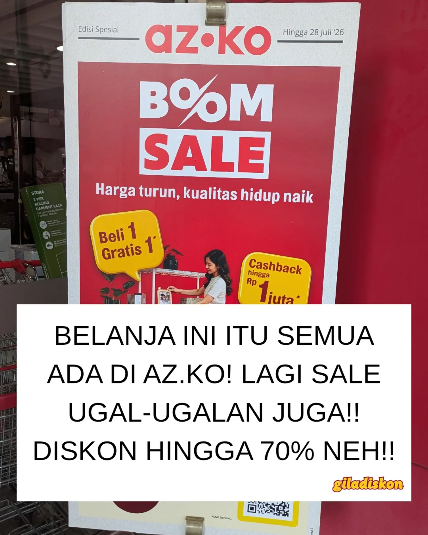 Diskon 70% + Buy 1 Get 1 di Azko - Image 1