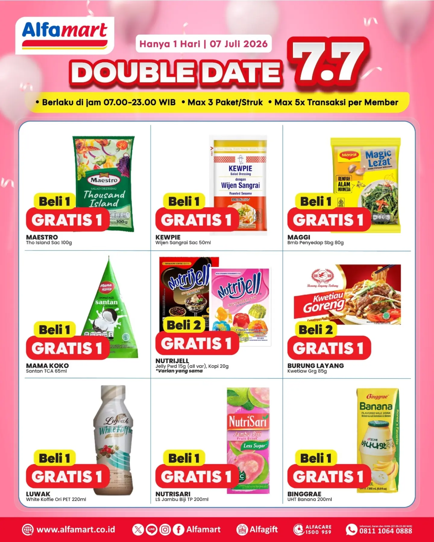 Double Date 7.7 Alfamart: Beli 1 Gratis 1, Beli 2 Gratis 1 - Image 3