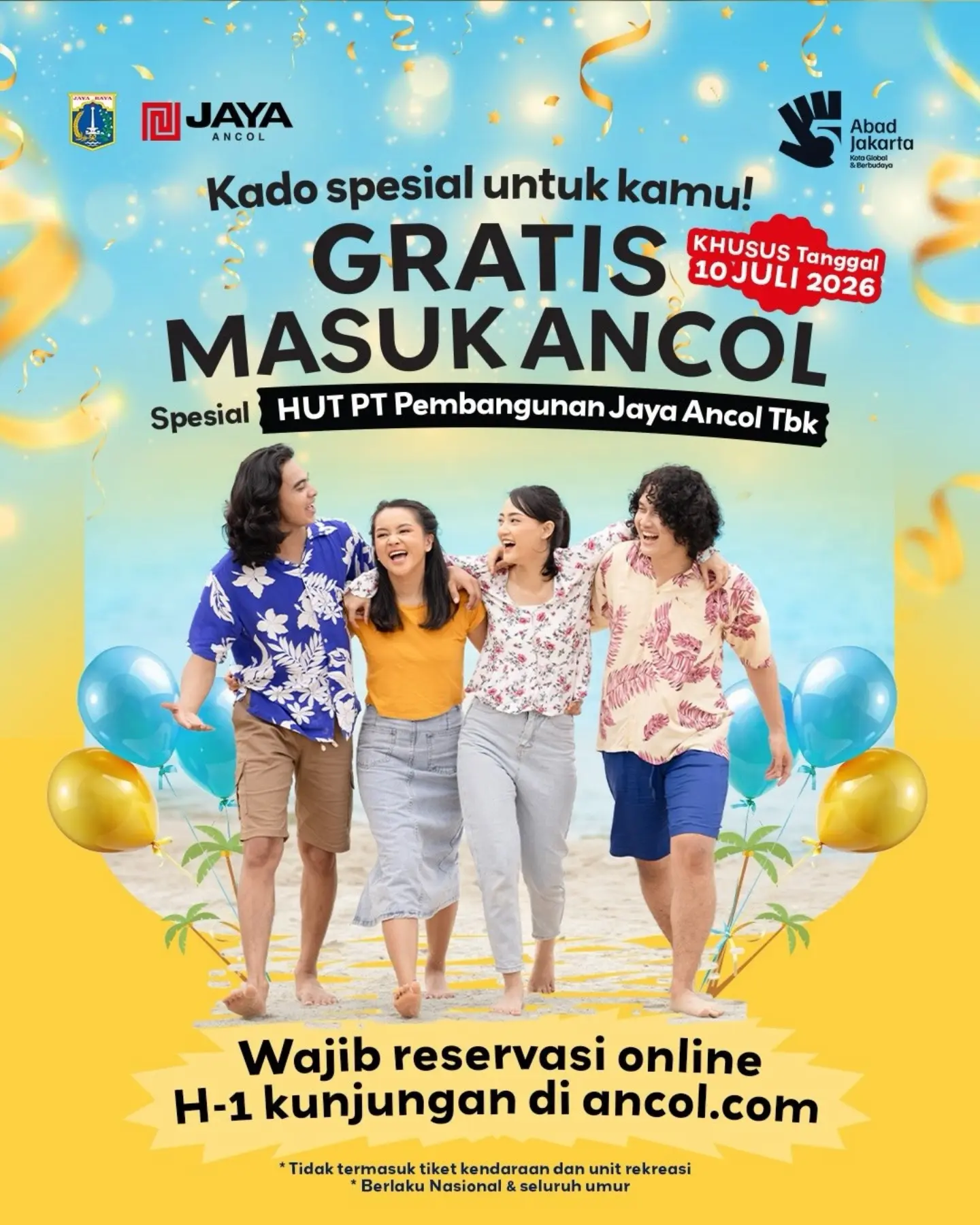Rayakan HUT Ancol: Gratis Masuk 10 Juli 2026 - Image 1
