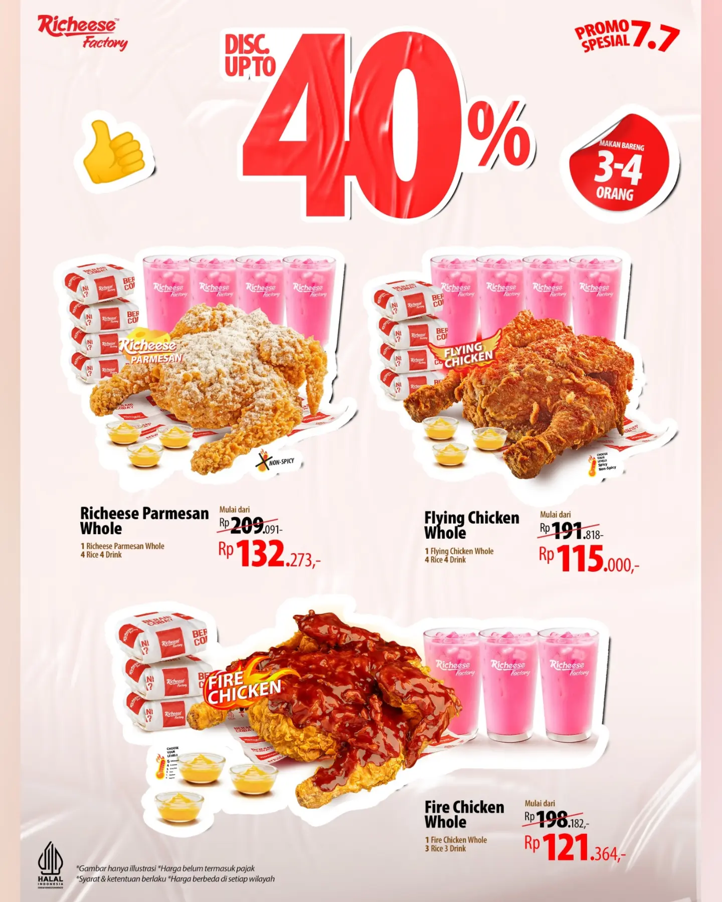 Penawaran Spesial 7.7: Diskon Hingga 40% di Richeese Factory - Image 3