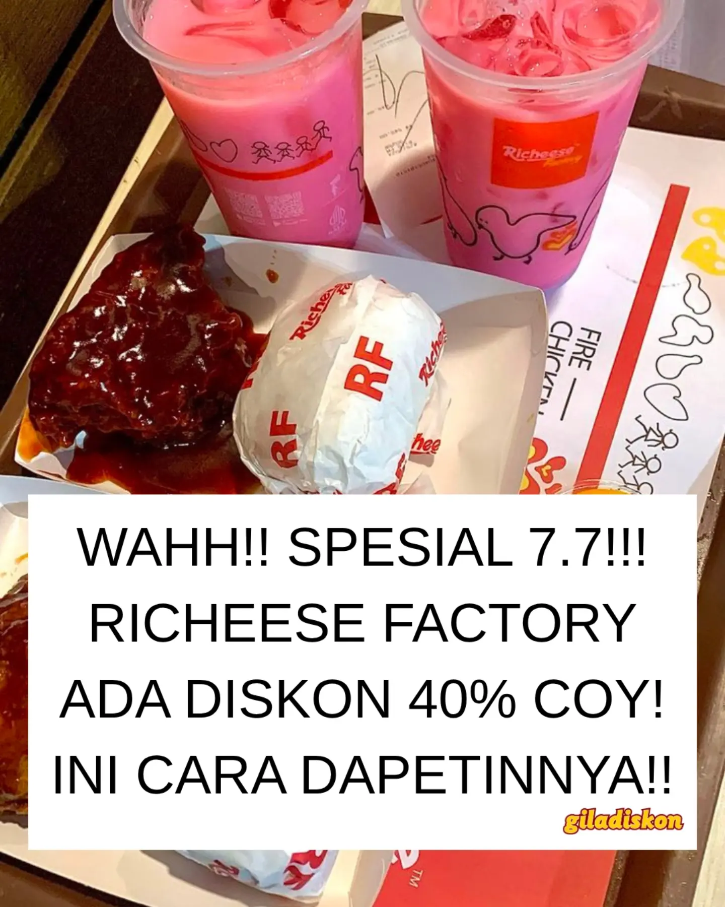 Penawaran Spesial 7.7: Diskon Hingga 40% di Richeese Factory - Image 1