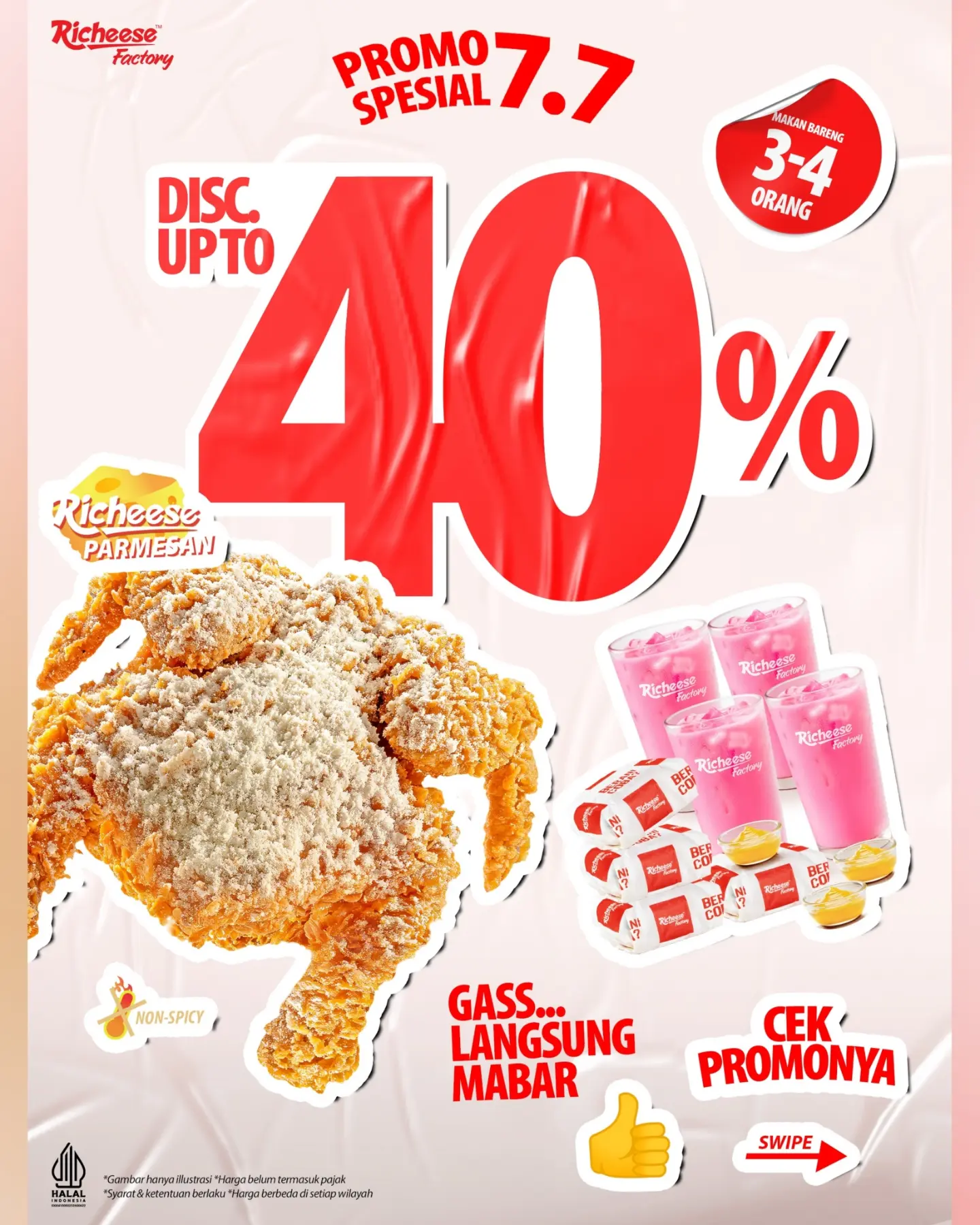 Penawaran Spesial 7.7: Diskon Hingga 40% di Richeese Factory - Image 2
