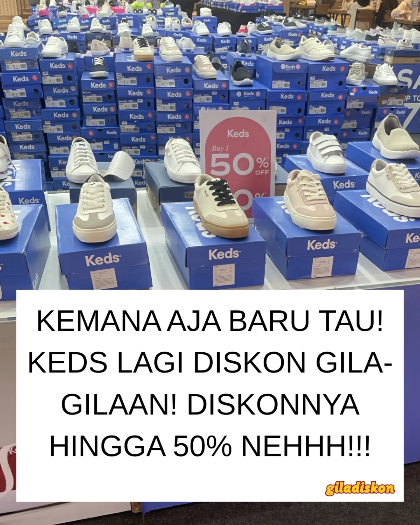 Diskon 60% beli 2 item Keds - Bazaar hingga 12 Juli - Image 1