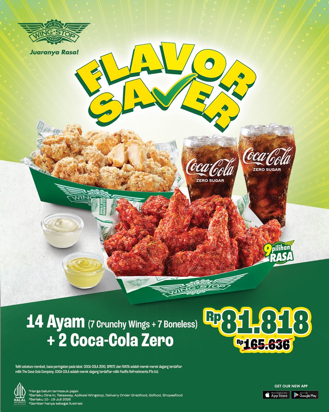 Paket Flavor Saver: 14 Ayam + 2 Coke Zero Rp81.818 - Image 2