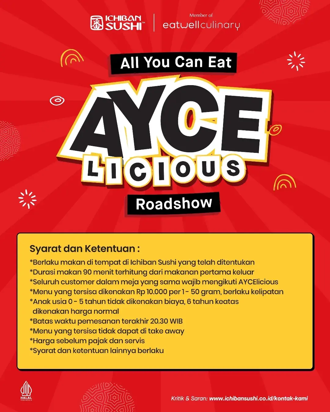 AYCE Ichiban Sushi Rp99rb di 13 Kota, 13-24 Juli - Image 5