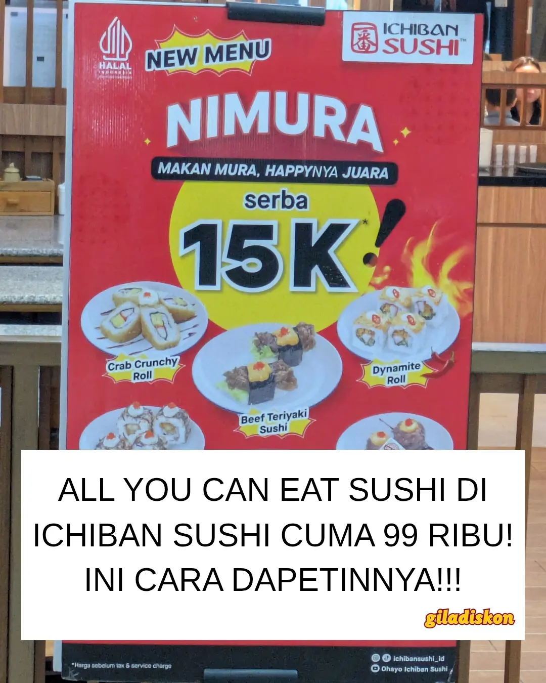 AYCE Ichiban Sushi Rp99rb di 13 Kota, 13-24 Juli - Image 1