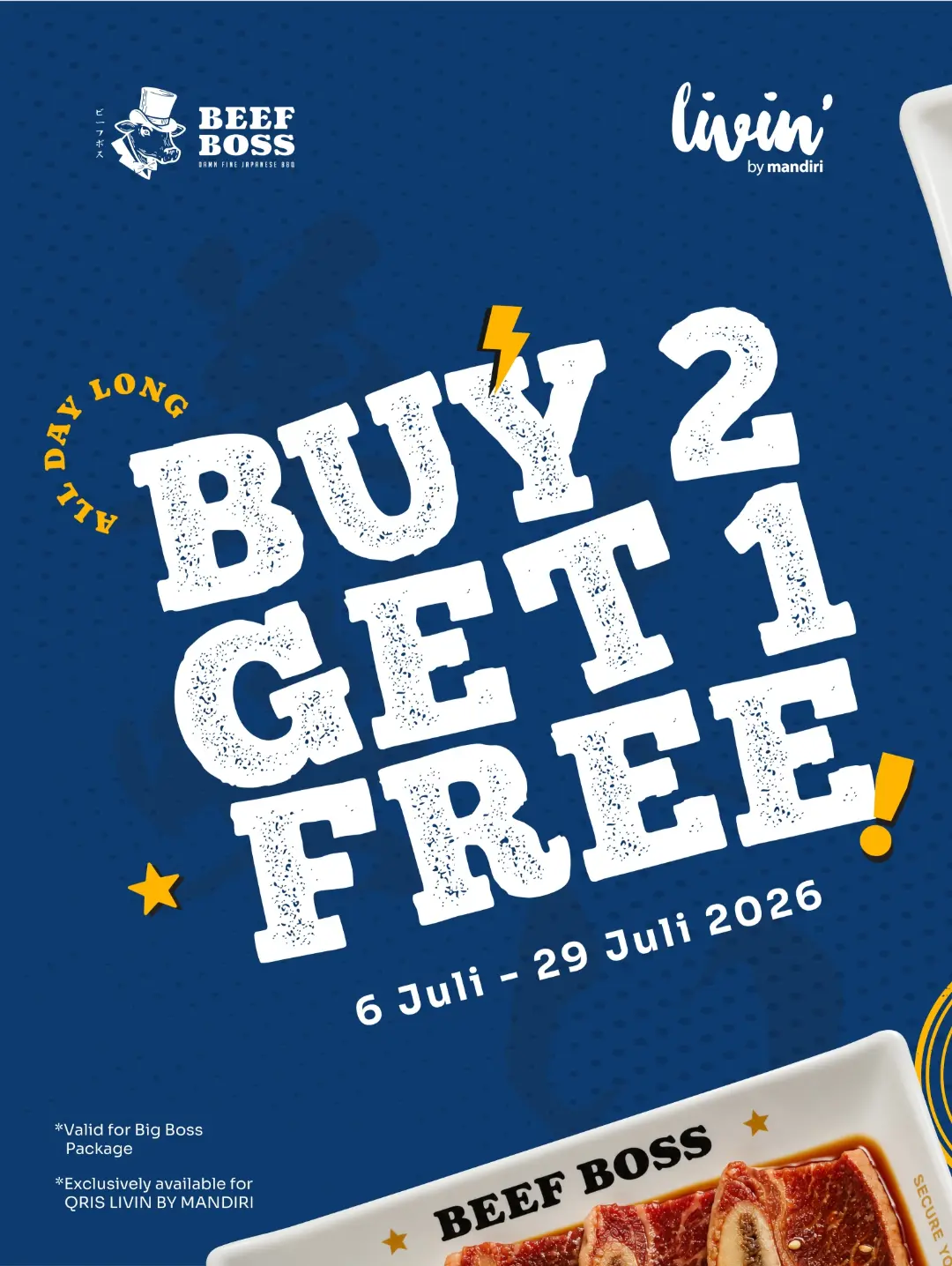 Beli 2 Gratis 1 pakai QRIS Livin Mandiri - Image 1