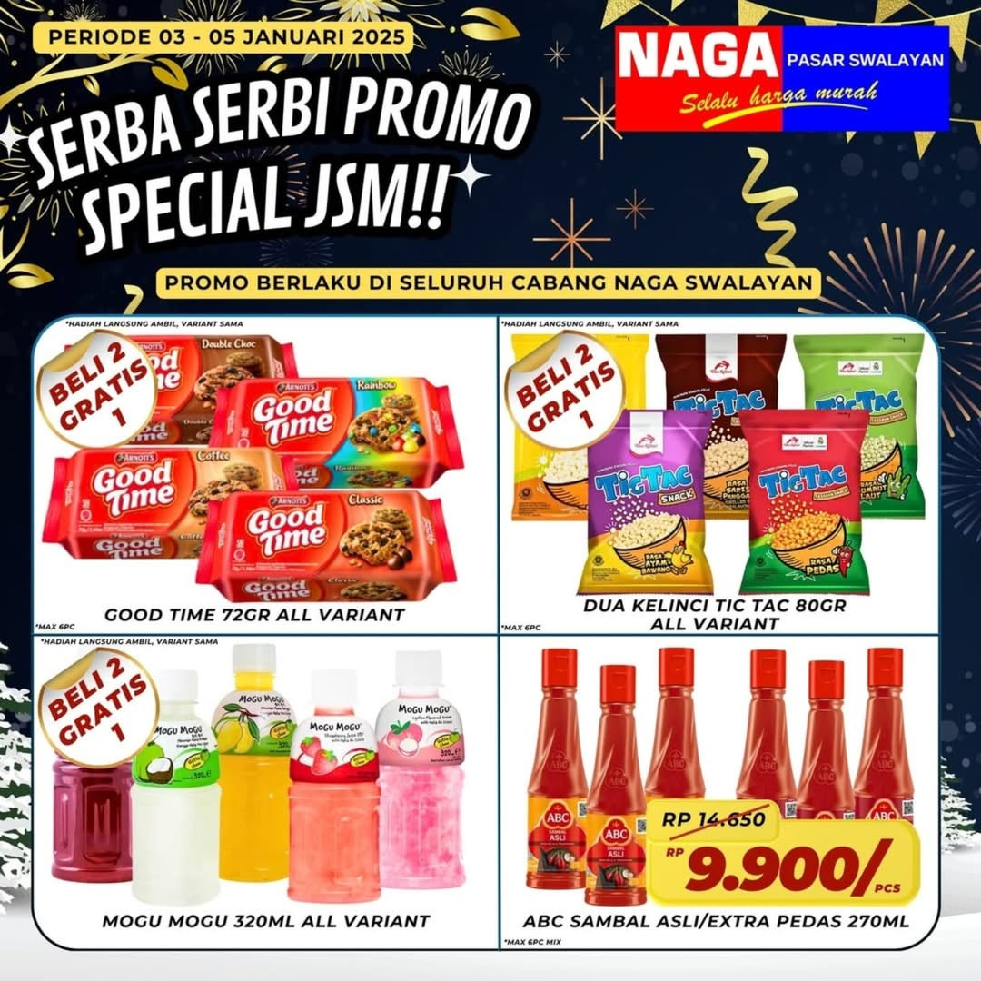 Promo Naga Swalayan JSM Periode 3 - 5 Januari 2025