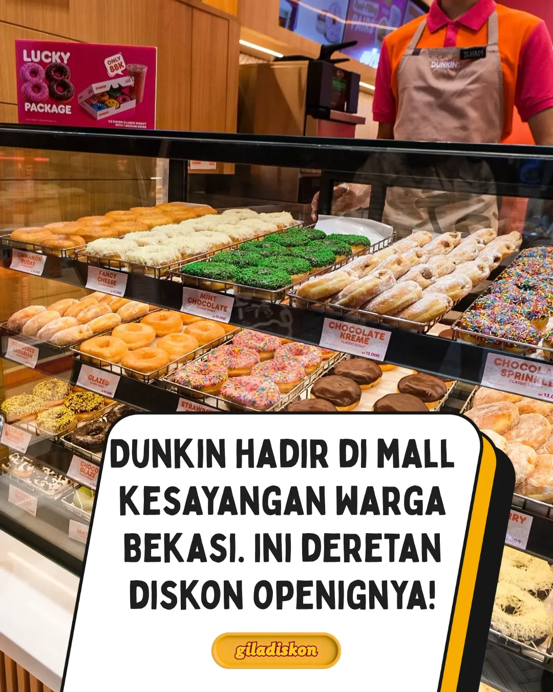 Dunkin' Grand Opening: ½ Dozen Donuts + Drink Rp88K, Free Upsize - Image 1