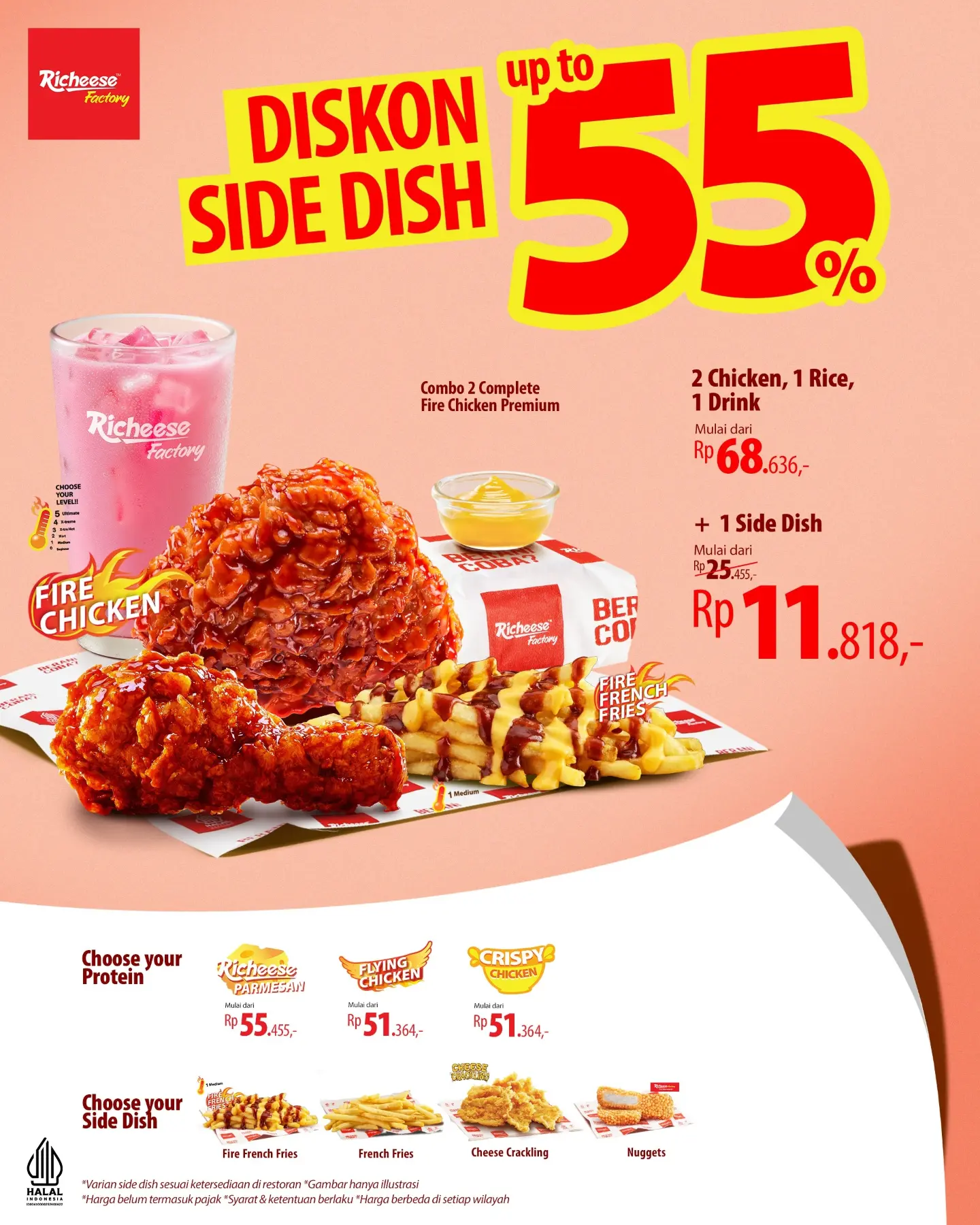 Diskon 55% Side Dish tiap beli Combo Richeese - Image 3