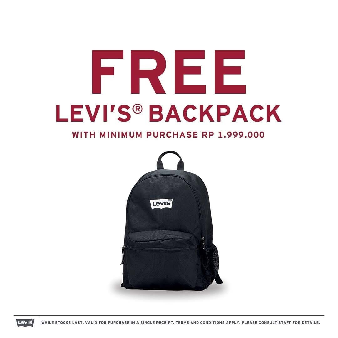 Promo Levi's  FREE Backpack Untuk Pembelian Minimal Rp 1.999.000 - Image 1