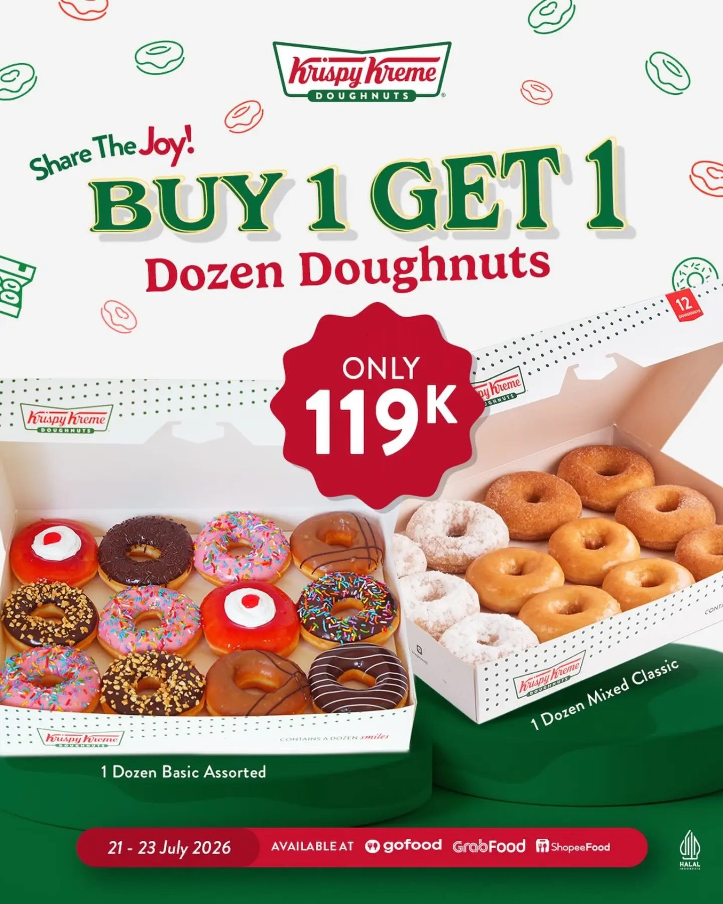 Beli 1 Gratis 1 Donat - 1 Lusin Basic + 1 Lusin Mixed Rp119K - Image 2