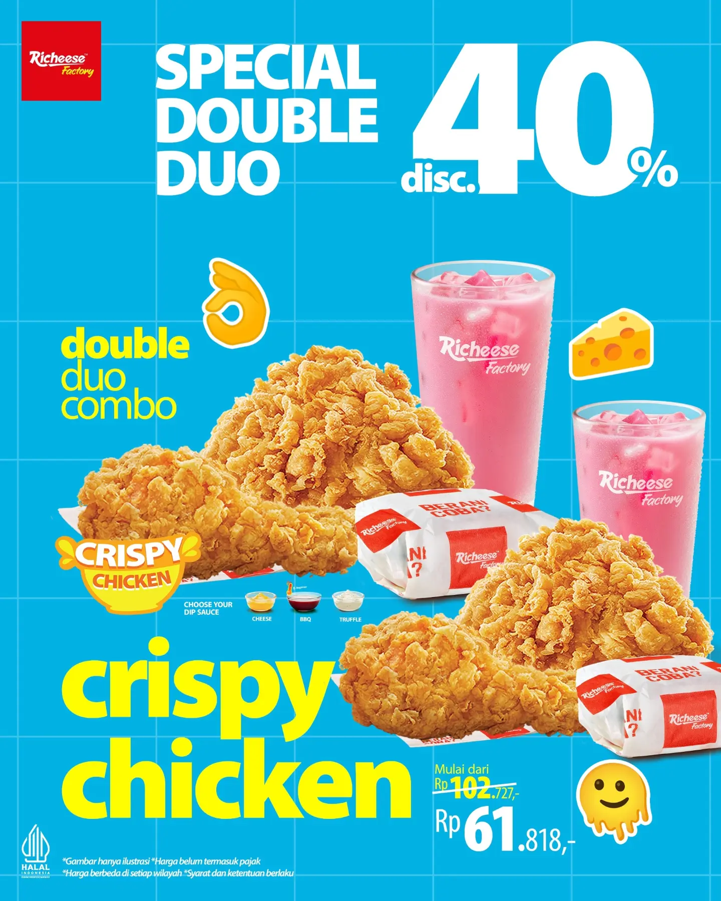 Diskon 40% Double Duo Combo Richeese - mulai Rp30.000/orang - Image 4