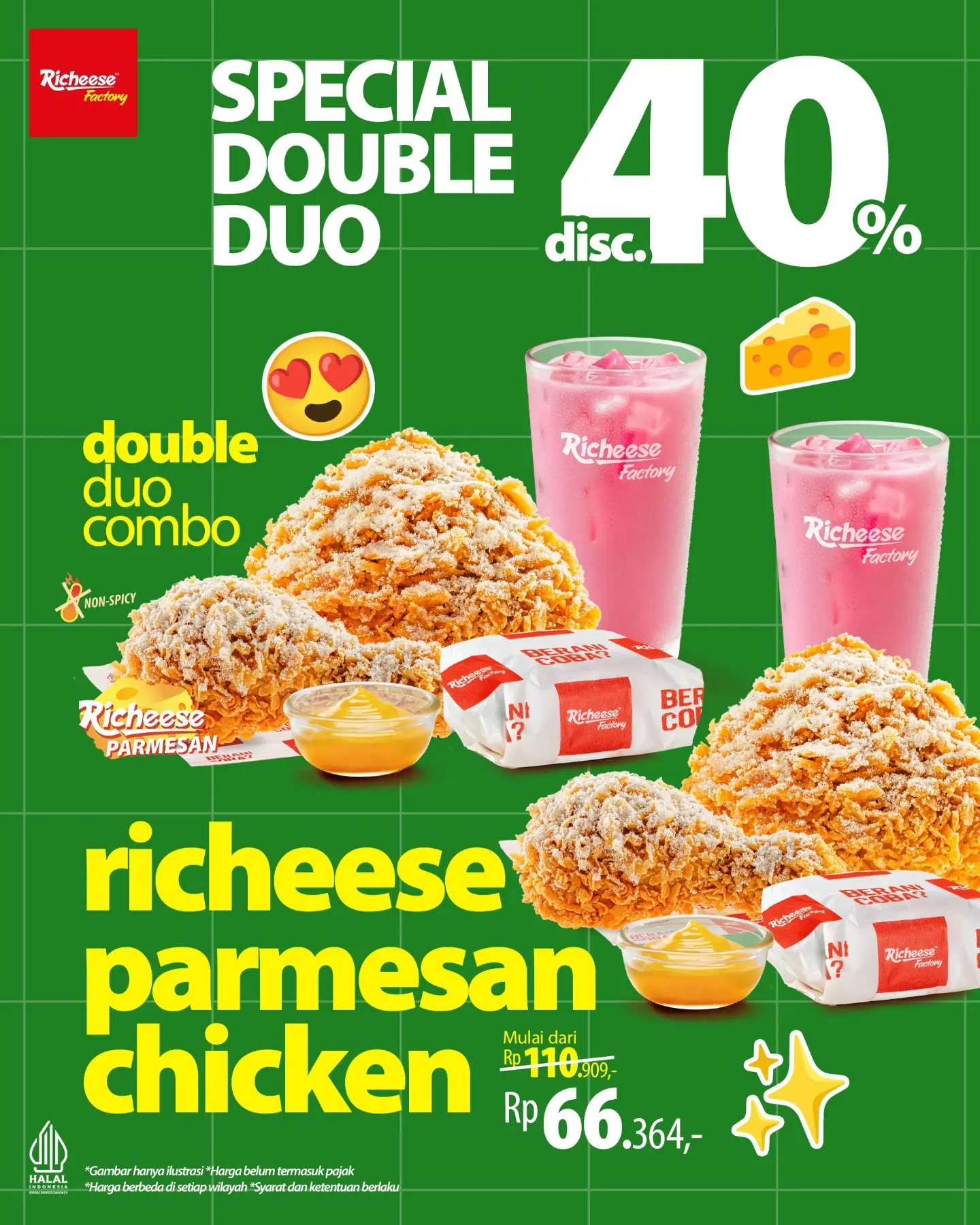 Diskon 40% Double Duo Combo Richeese - mulai Rp30.000/orang - Image 3