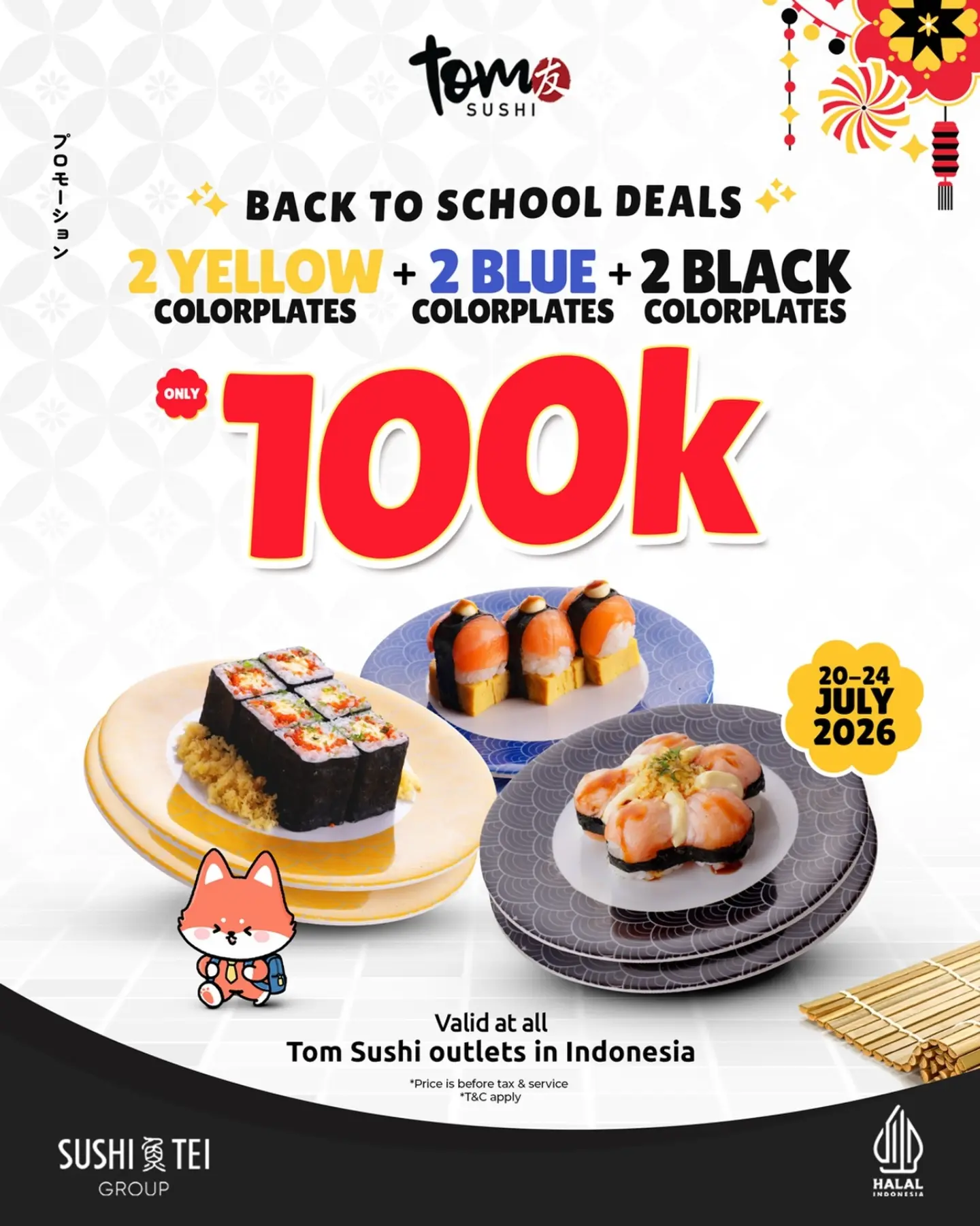 6 Plates for Only 100k at Tom Sushi - Image 1