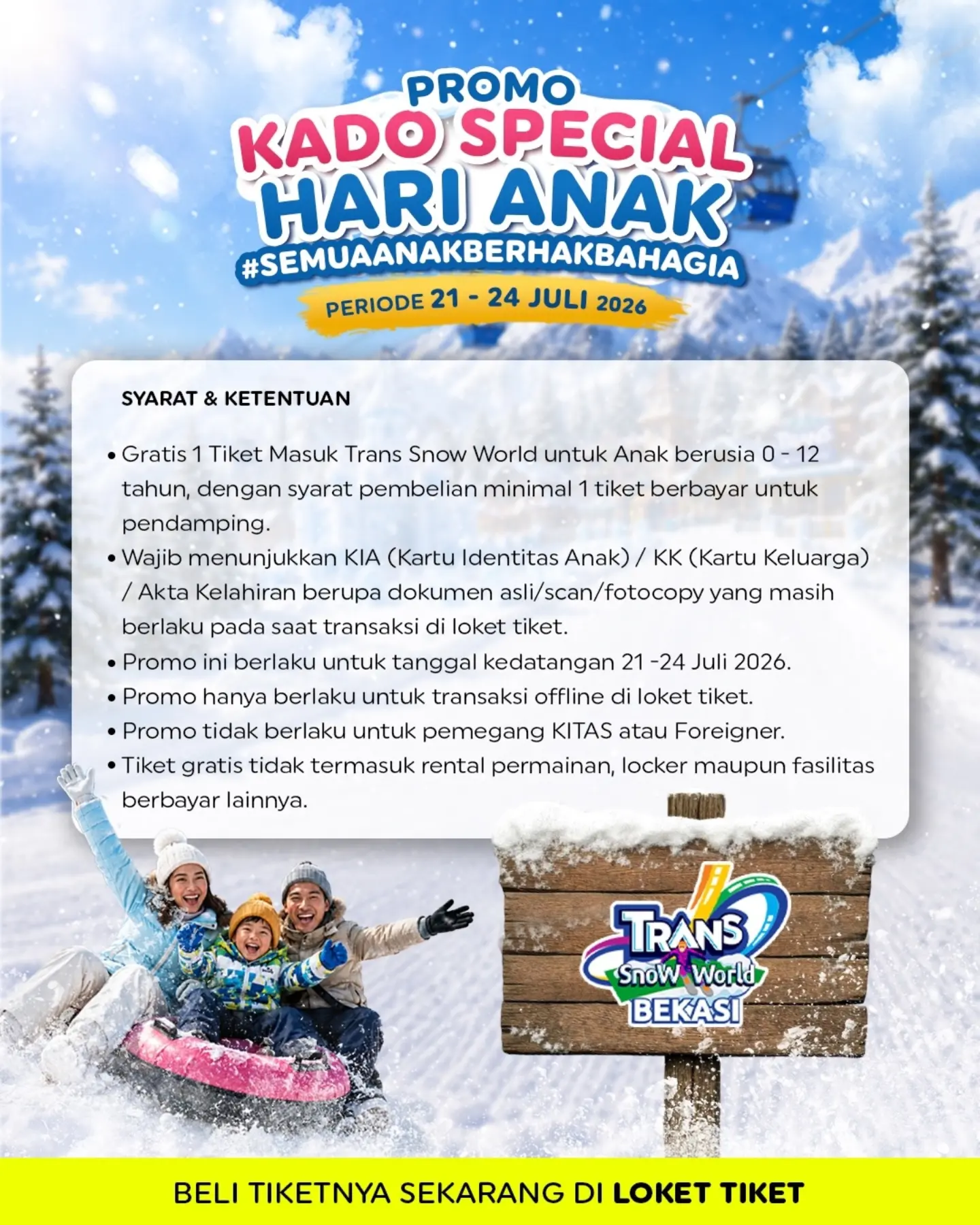 Spesial Hari Anak: Gratis Masuk Trans Snow World untuk Anak 0-12 Tahun - Image 3