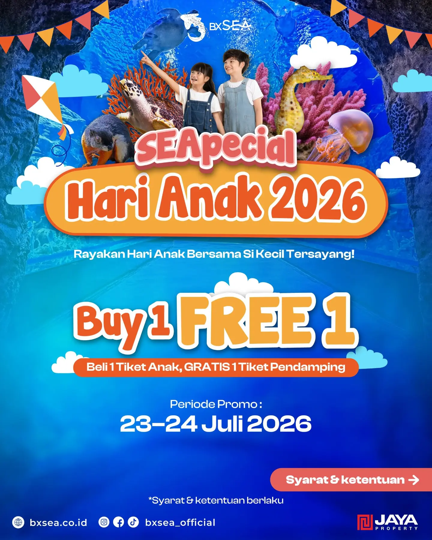 Promo Buy 1 FREE 1 Tiket BXSea Oceanarium - Image 2