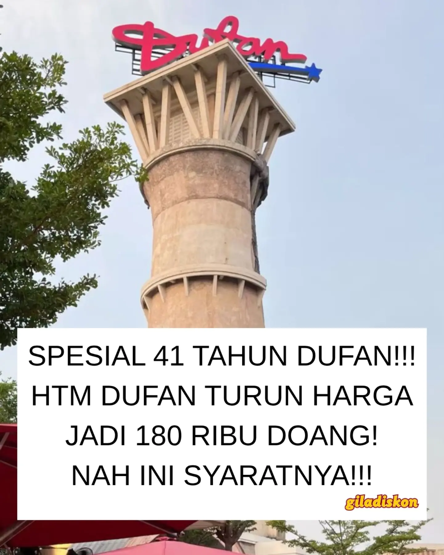 Super Early Bird Dufan 41 Tahun Rp180.000