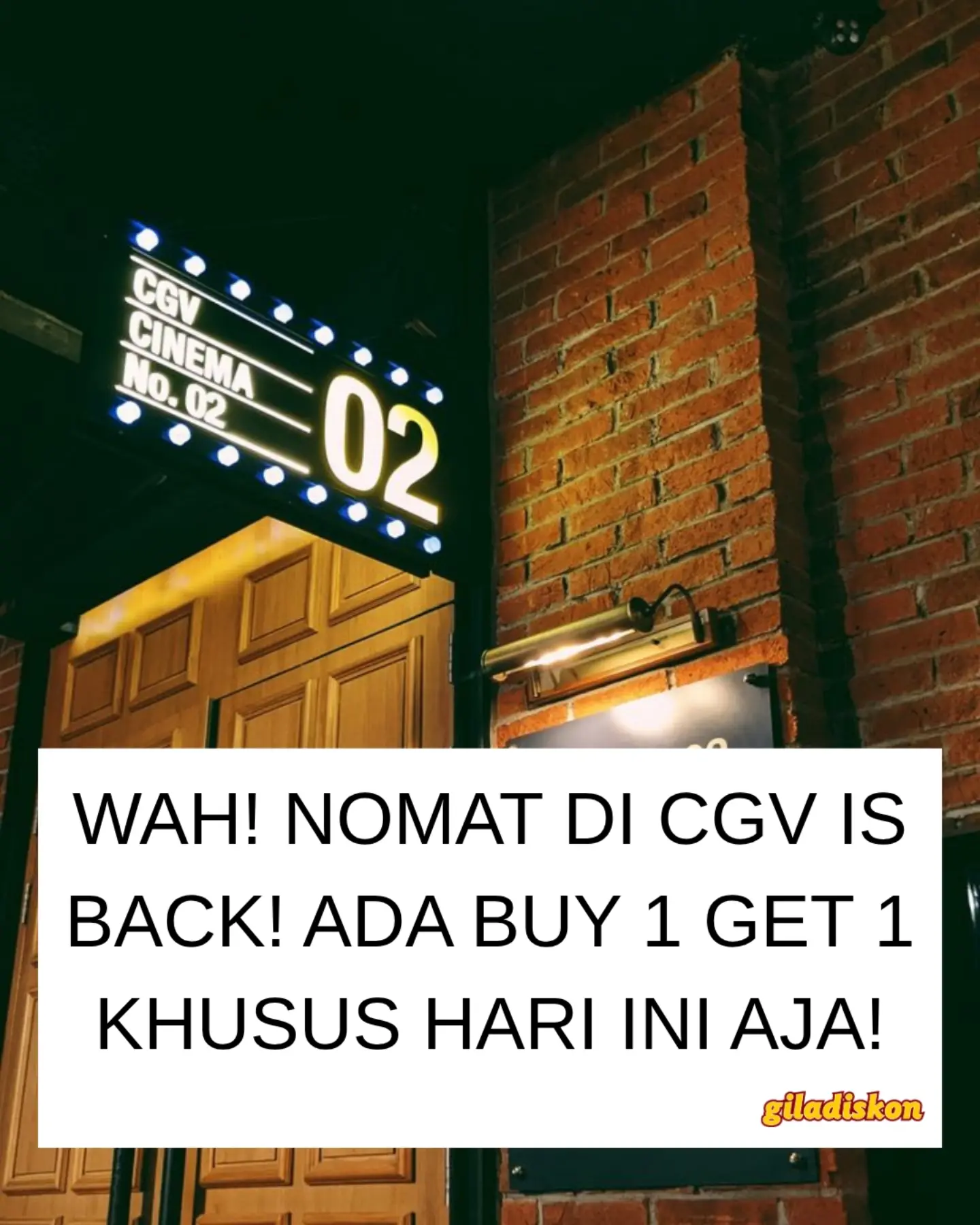 Beli 1 Gratis 1 Tiket CGV - Monday Member Day - Image 1