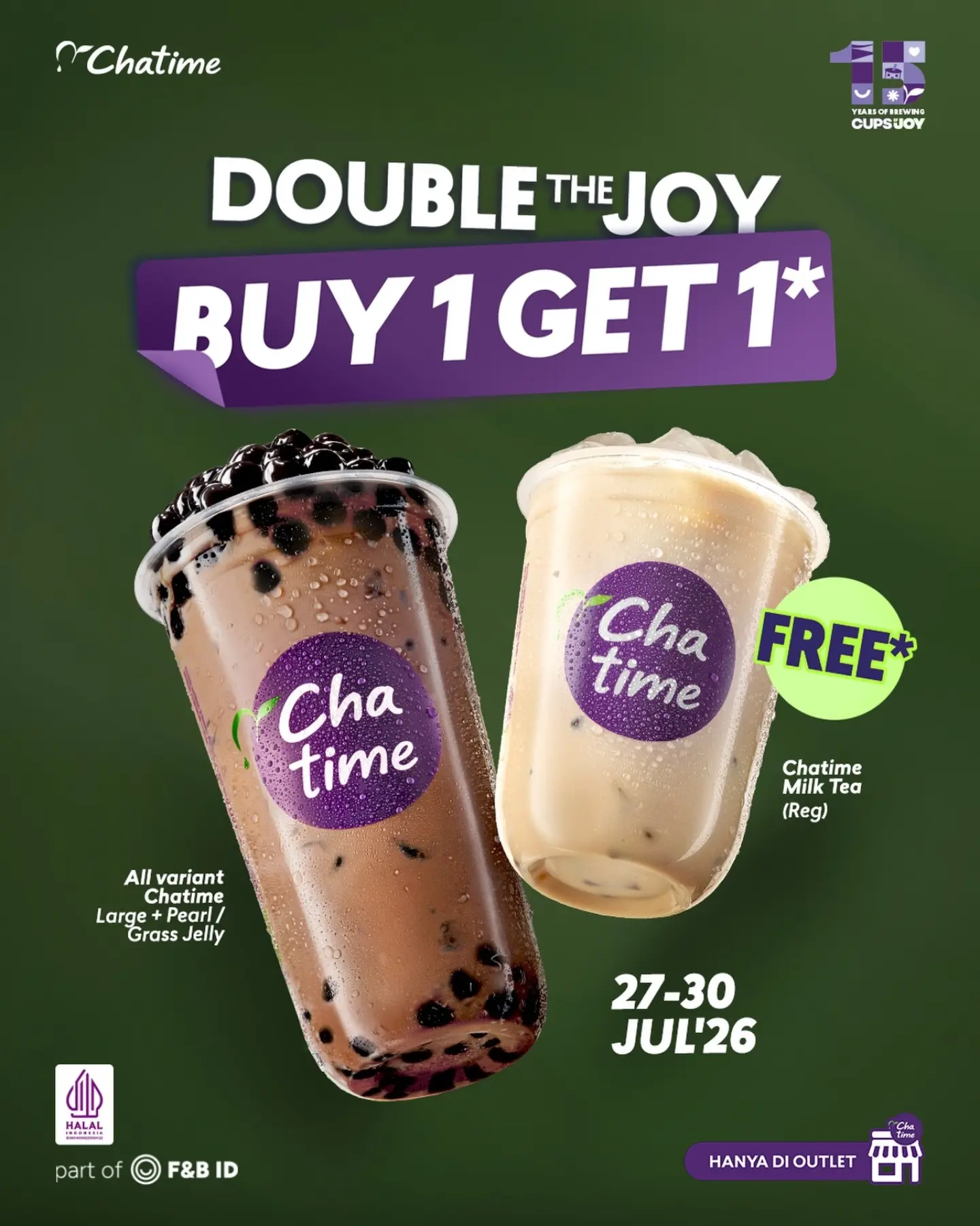 Double The Joy: Beli 1 Large Chatime, Gratis 1 Milk Tea - Image 2