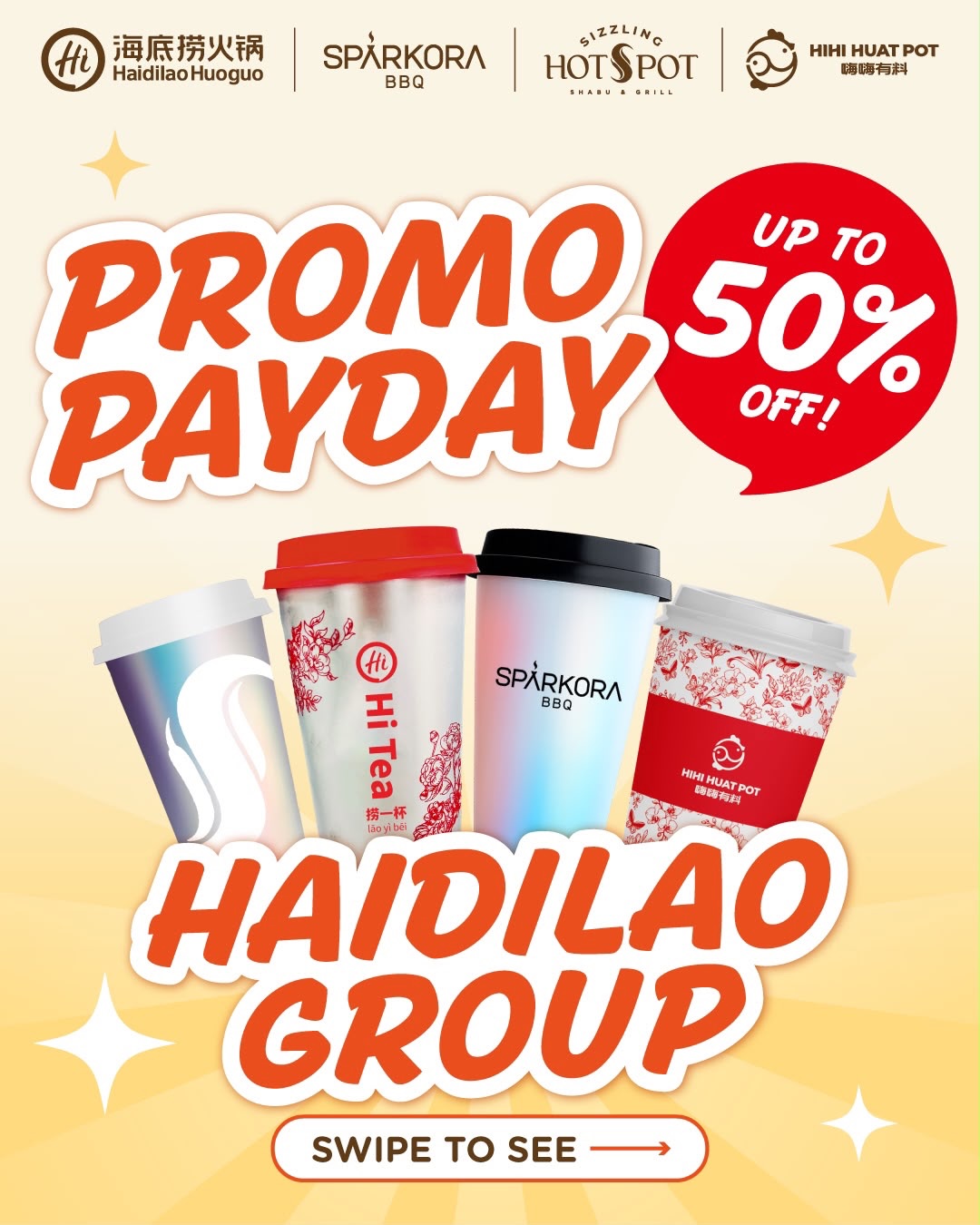 Minuman Pilihan 50% OFF di Haidilao Group 27-31 Juli