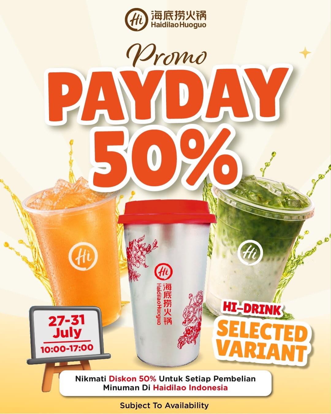Minuman Pilihan 50% OFF di Haidilao Group 27-31 Juli - Image 2