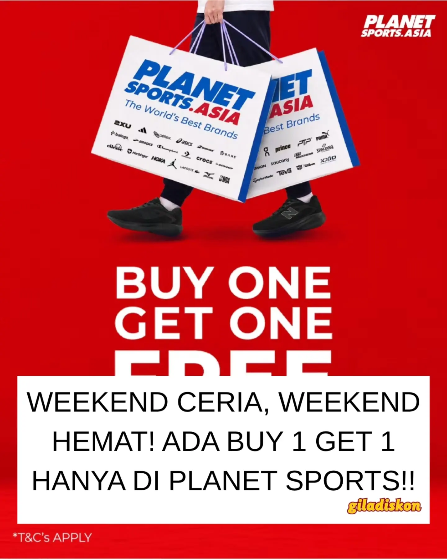 Beli 1 Gratis 1 di Planet Sports (29 Jul-2 Agt) - Image 1
