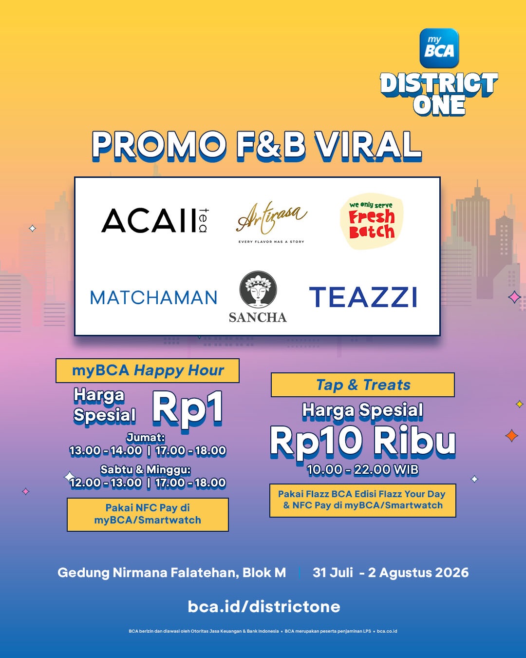 myBCA District One 2026: Jajanan Rp1, Tebus Murah Mulai Rp320rb - Image 3