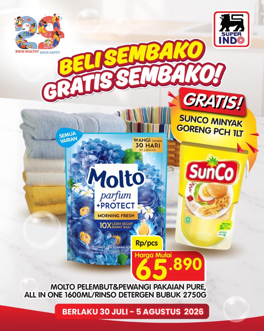 Beli Molto/Rinso, Gratis Minyak Goreng SunCo 1L - Image 1