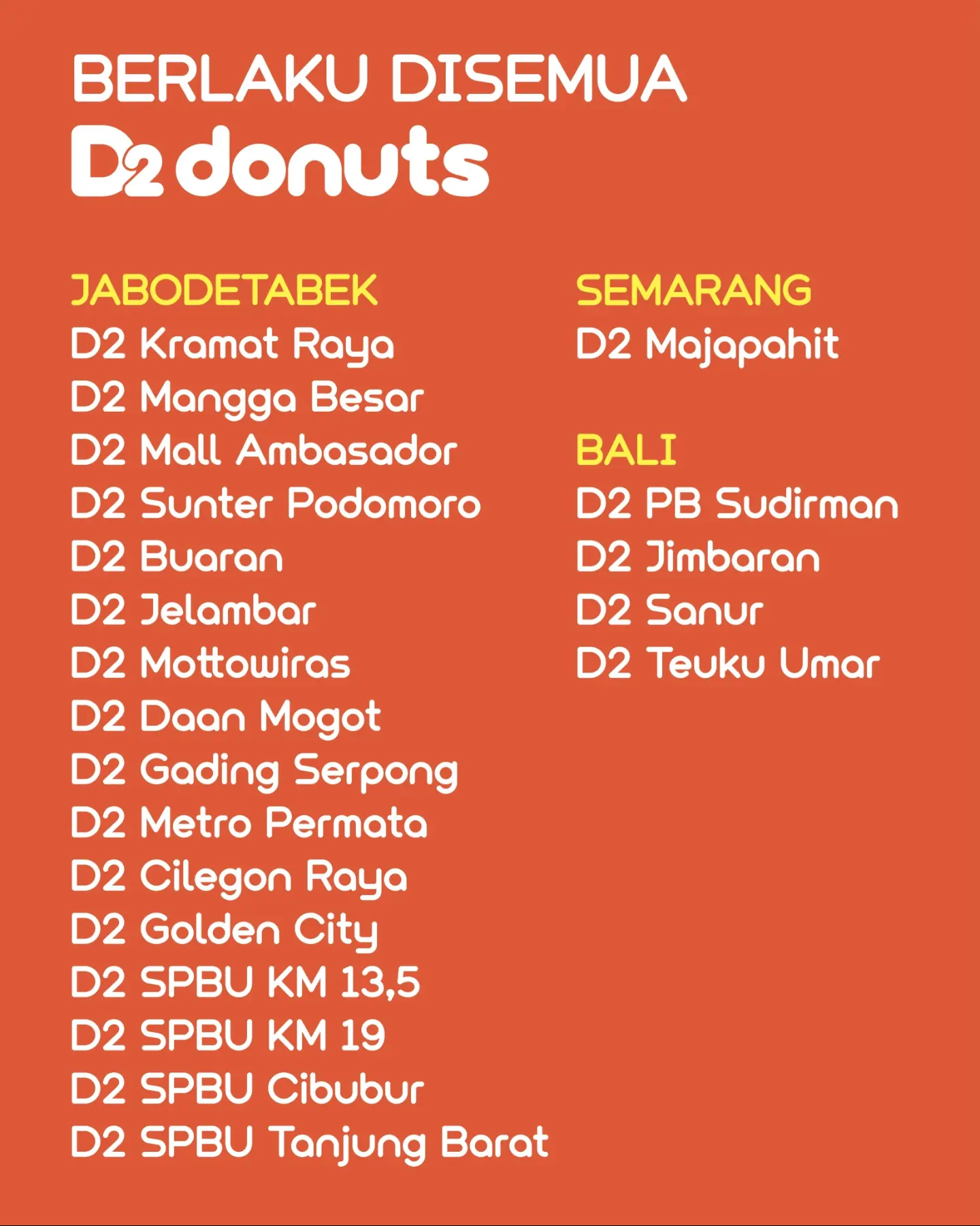 Beli 6 Gratis 6 Donuts di D2 Donuts! 7–9 Agustus 2026 - Image 3