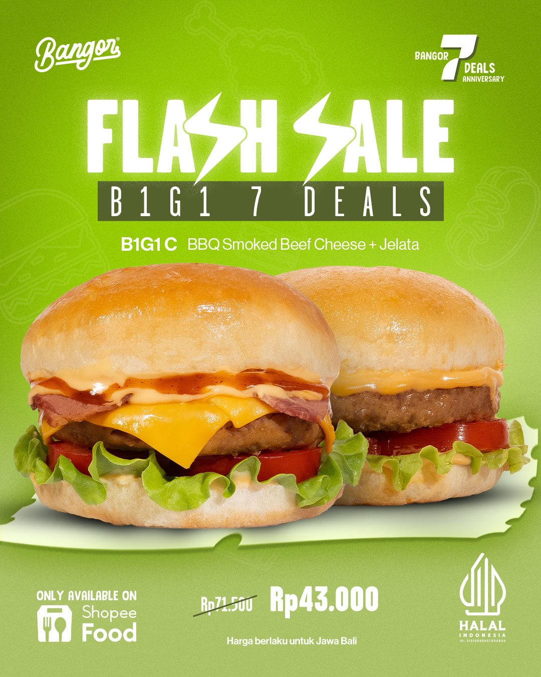 Burger Bangor Ulang Tahun ke-7: Promo Mulai 8 Ribuan! (8-9 Agustus) - Image 8