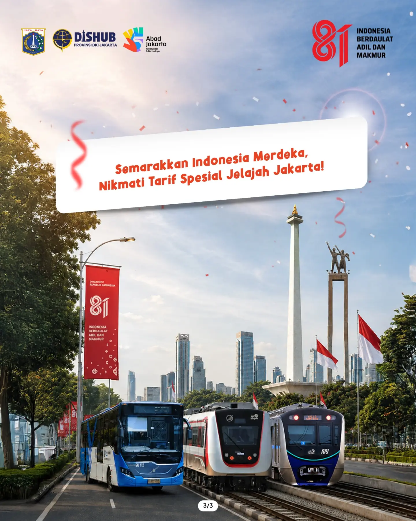 17 Agustus: Transportasi Publik Jakarta Rp1 - Image 4