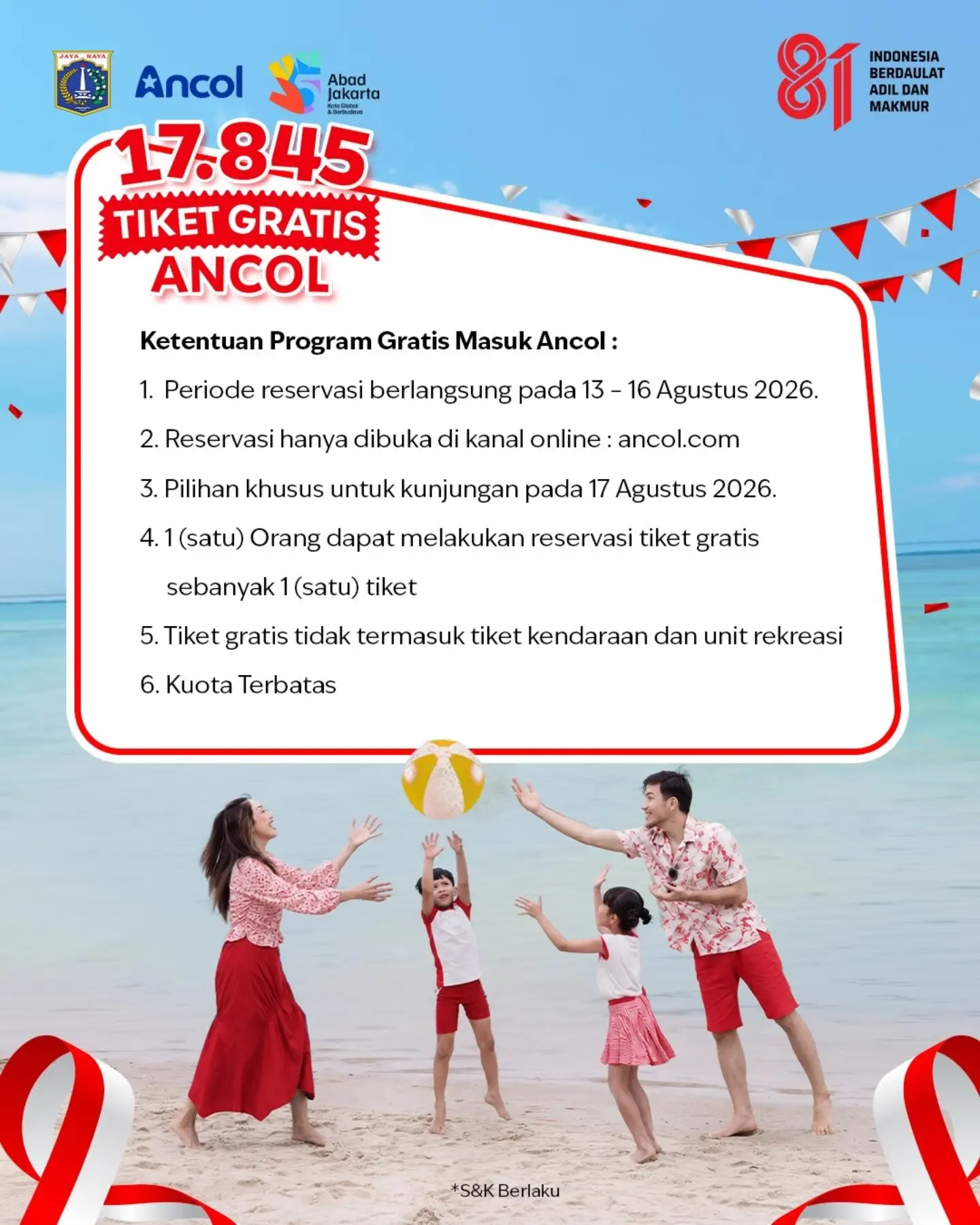 Gratis Masuk Ancol 17 Agustus! Wajib Reservasi Online - Image 3