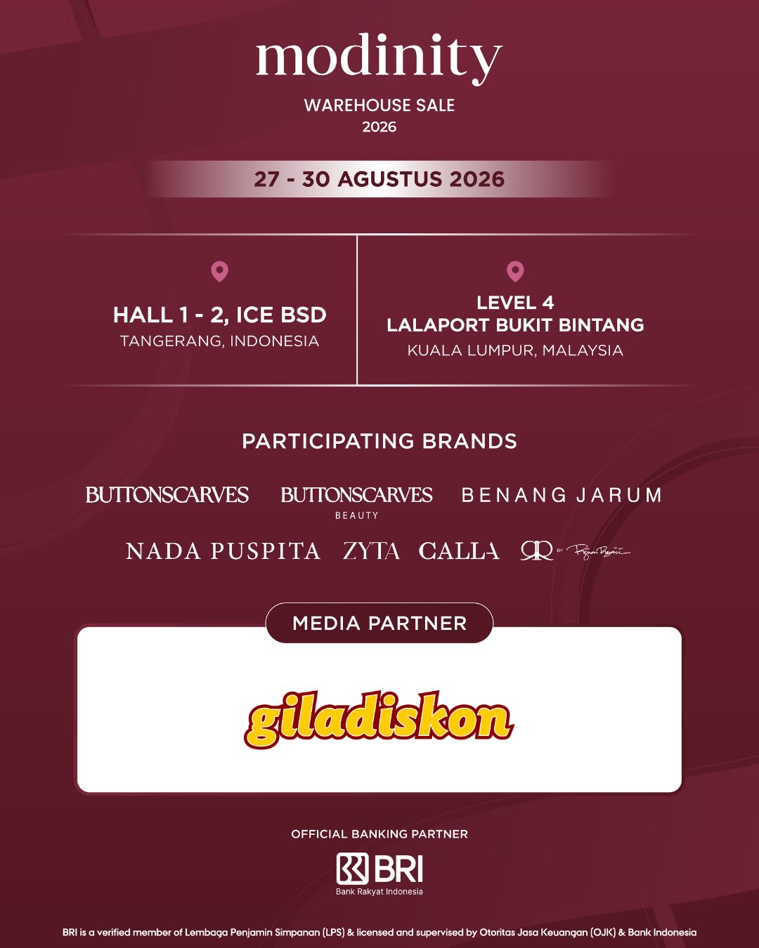 Modinity Warehouse Sale 2026: Diskon Besar di ICE BSD!