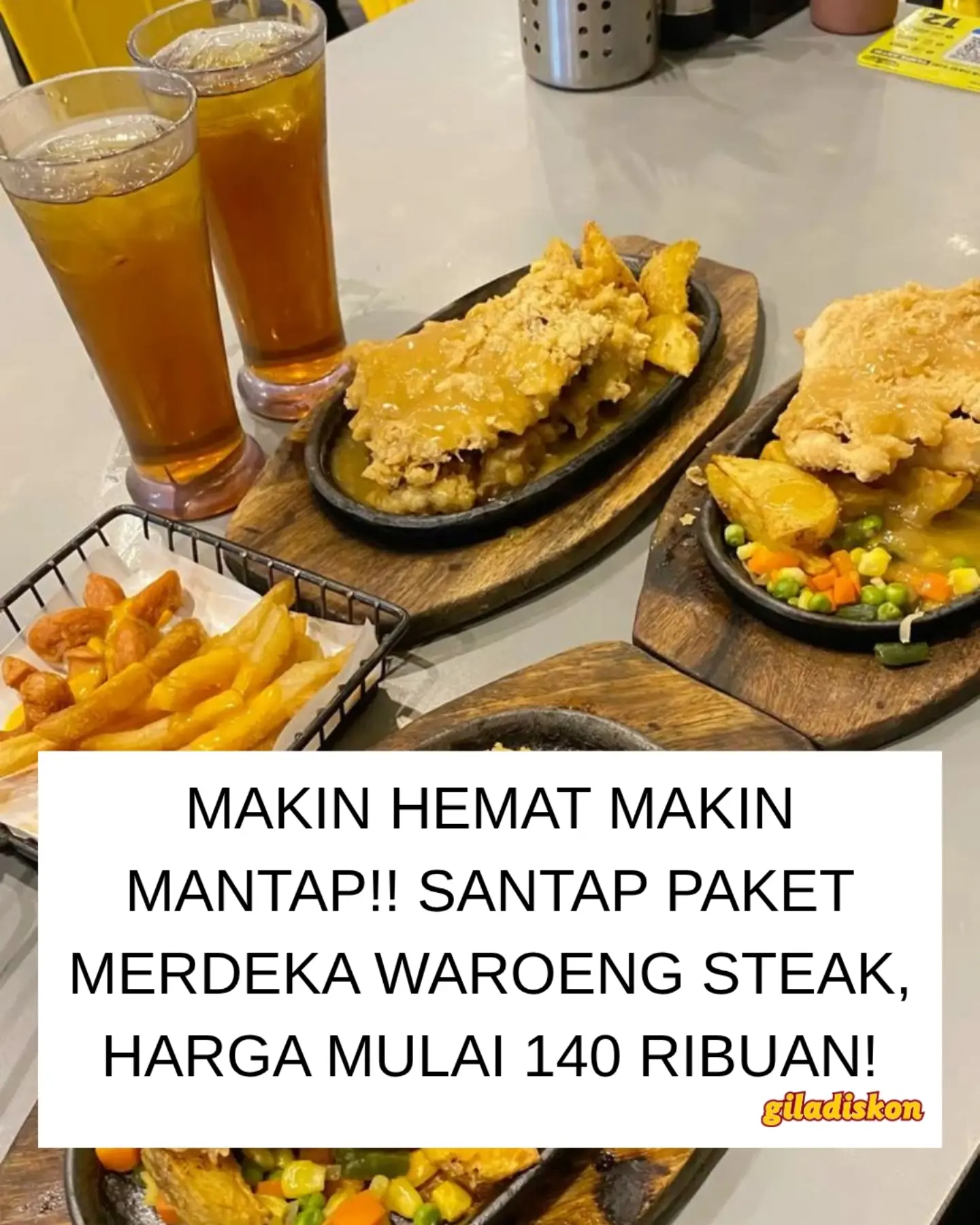 Paket Merdeka Waroeng Steak & Shake: Hemat + Free Ice Cream Cup