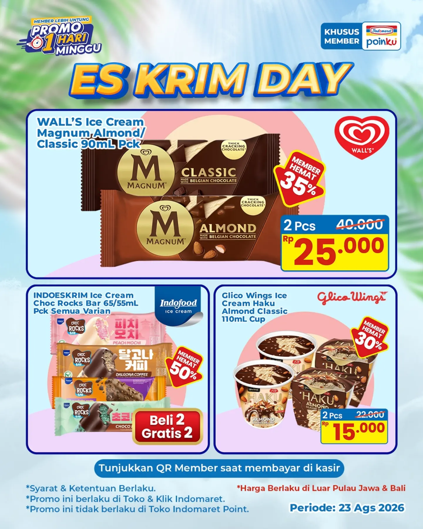 Promo Es Krim Day: Magnum 2 Rp25rb, Beli 2 Gratis 2, Haku 2 Rp15rb - Image 2