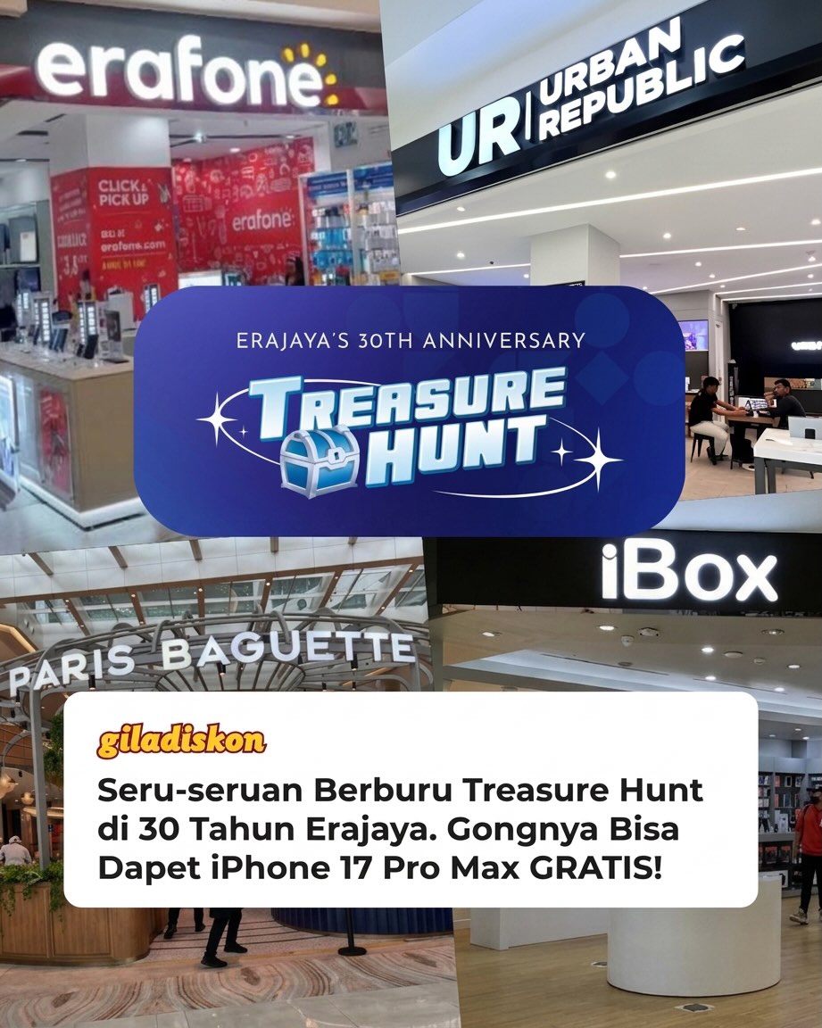 Erajaya 30th Treasure Hunt: Kumpulkan Stamp, Raih Hadiah!
