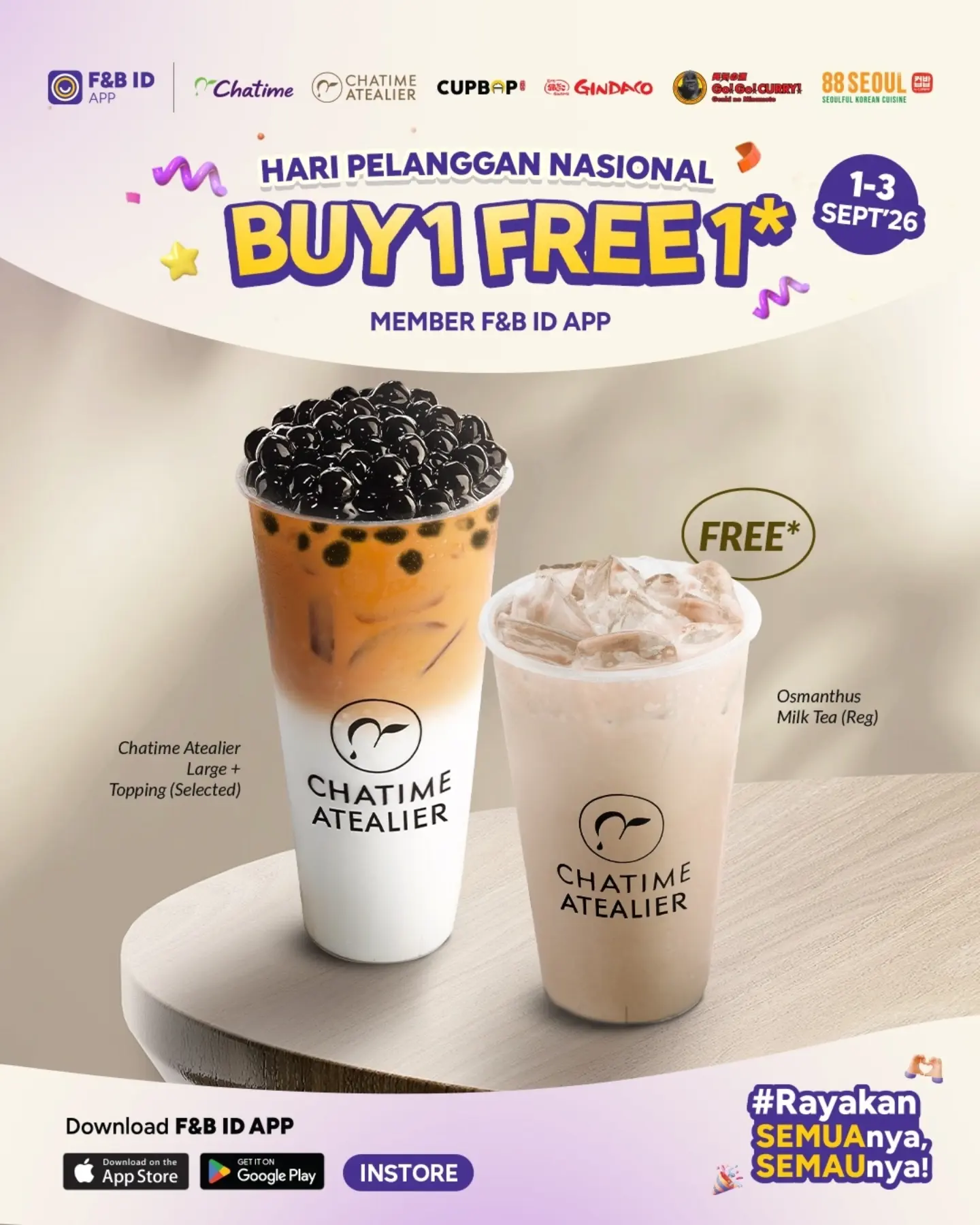 Buy 1 Free 1 Semua Brand F&B ID untuk Member - Image 4