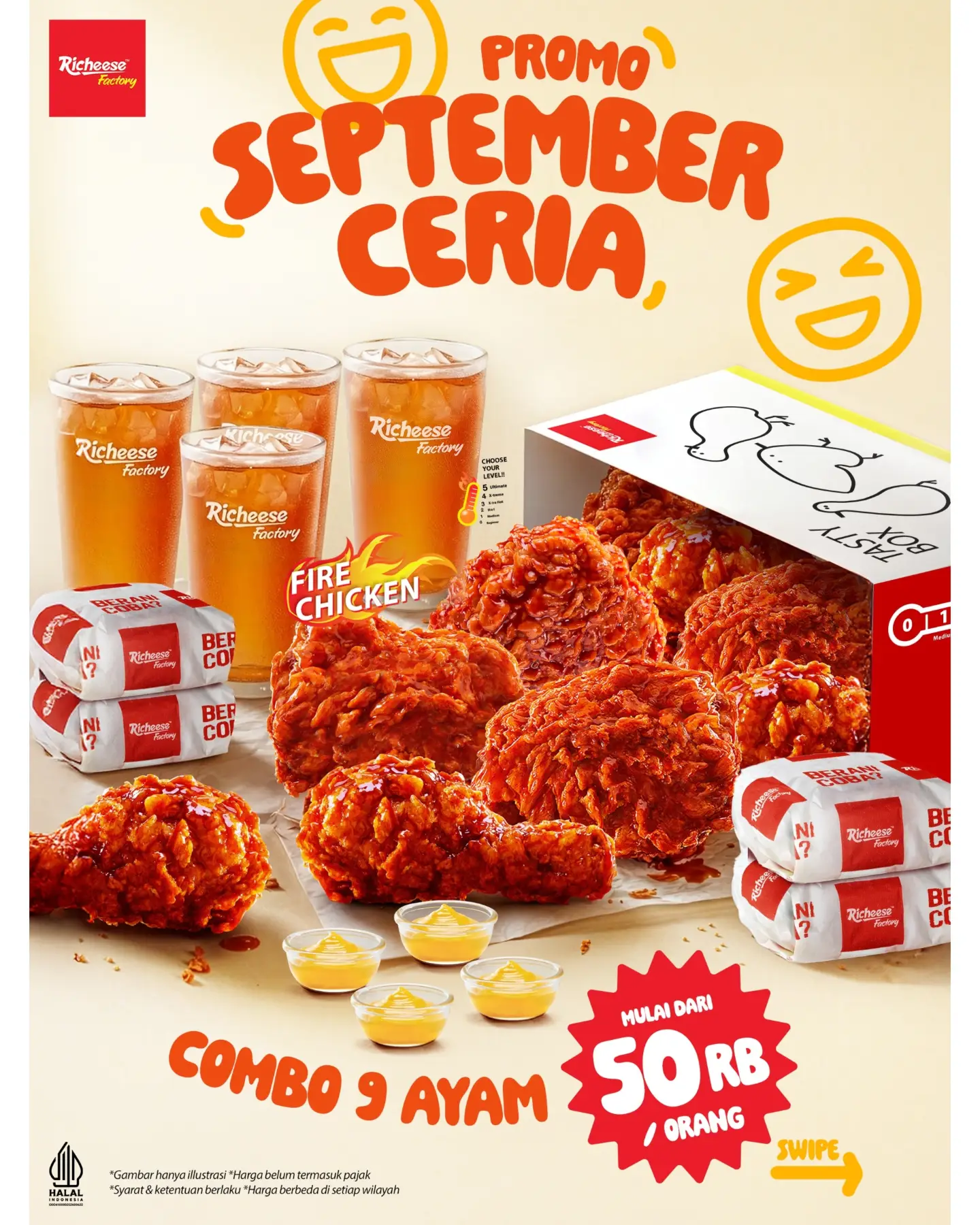 September Ceria: Diskon Combo 9 Ayam + 4 Nasi + 4 Minum - Image 2