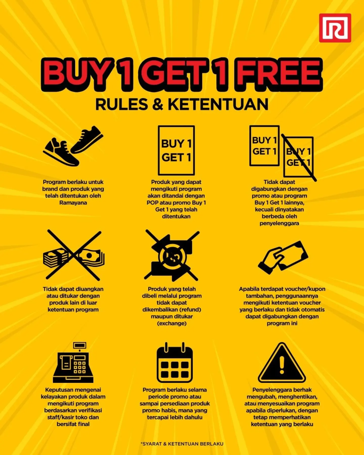Ramayana: Buy 1 Get 1 Free untuk Sepatu Brand Pilihanmu - Image 3