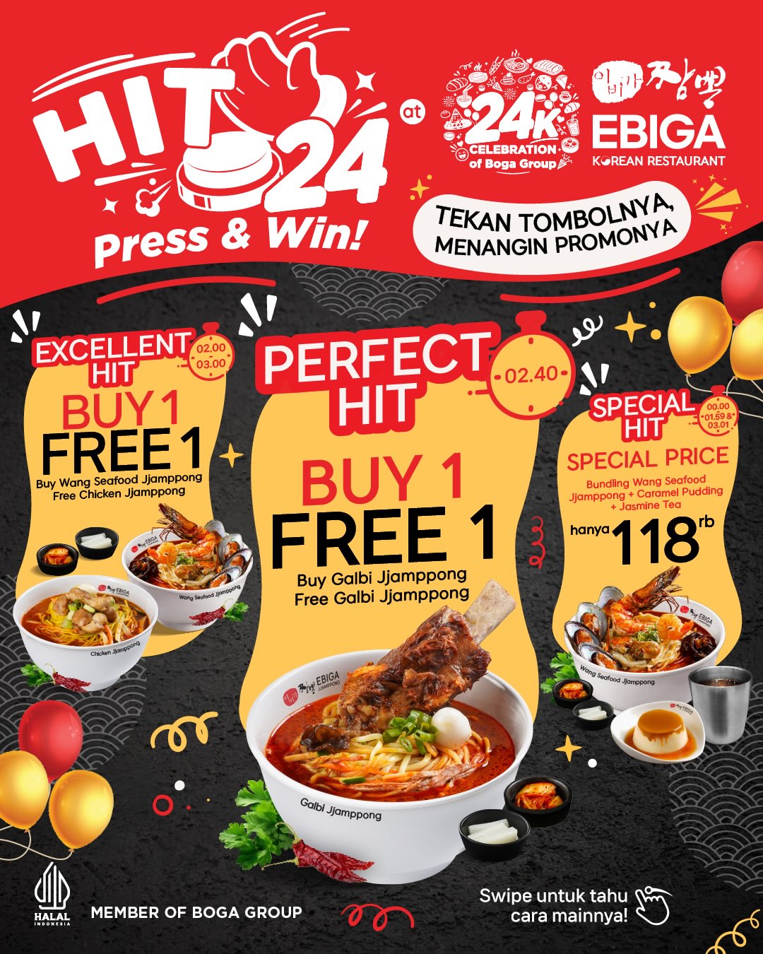 Main di BOGA Anniversary ke-24, Dapat Reward Makan di Seluruh Resto BOGA! - Image 8