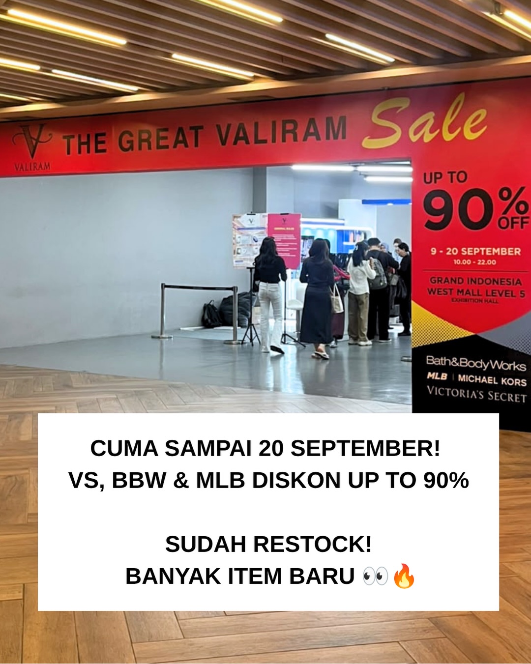 The Great Valiram Sale Restock, Diskon Hingga 90% di Grand Indonesia - Image 1