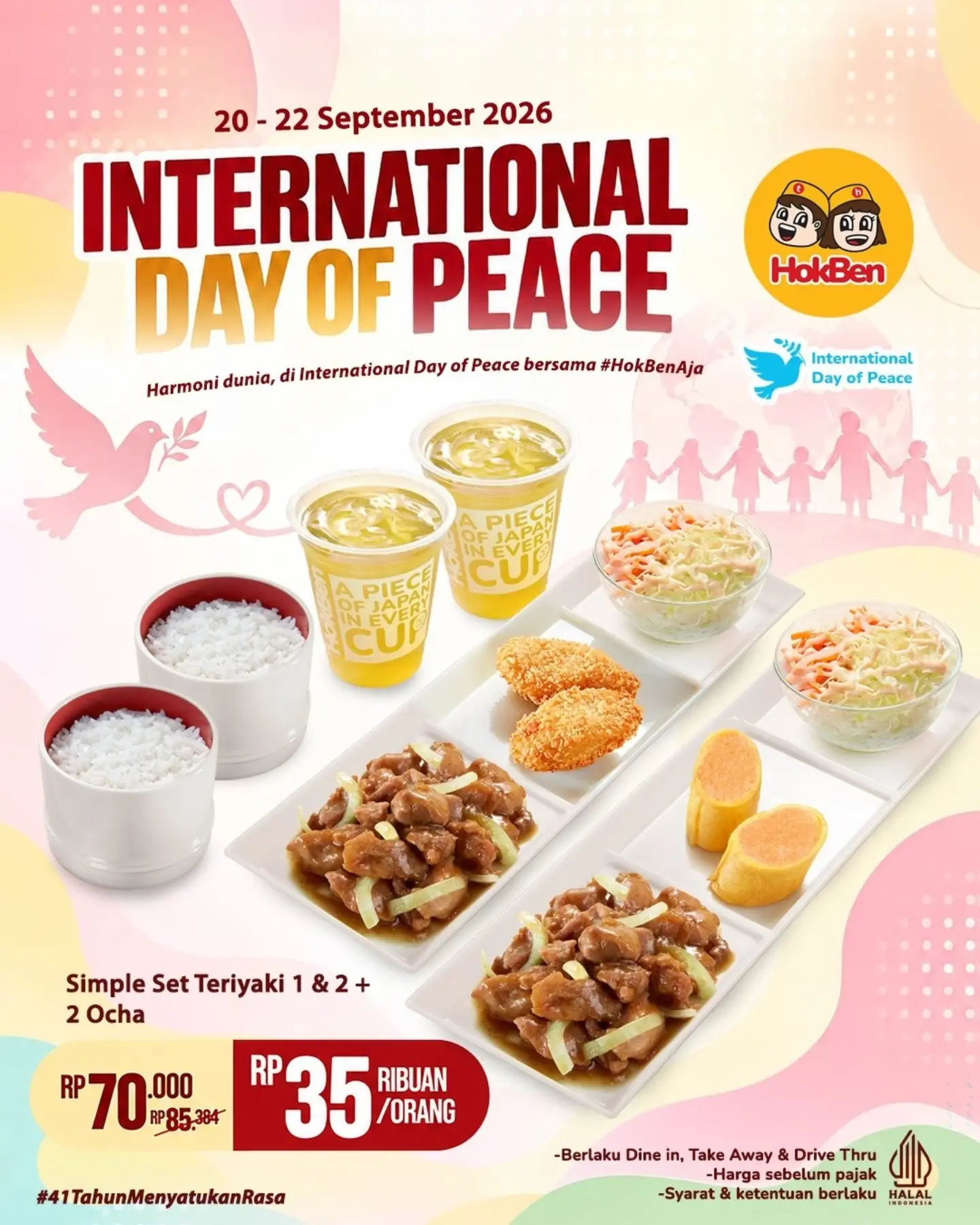 Promo HokBen: Simple Set Teriyaki 1 & 2 + 2 Ocha Rp35 Ribuan/Orang (20-22 Sep) - Image 2